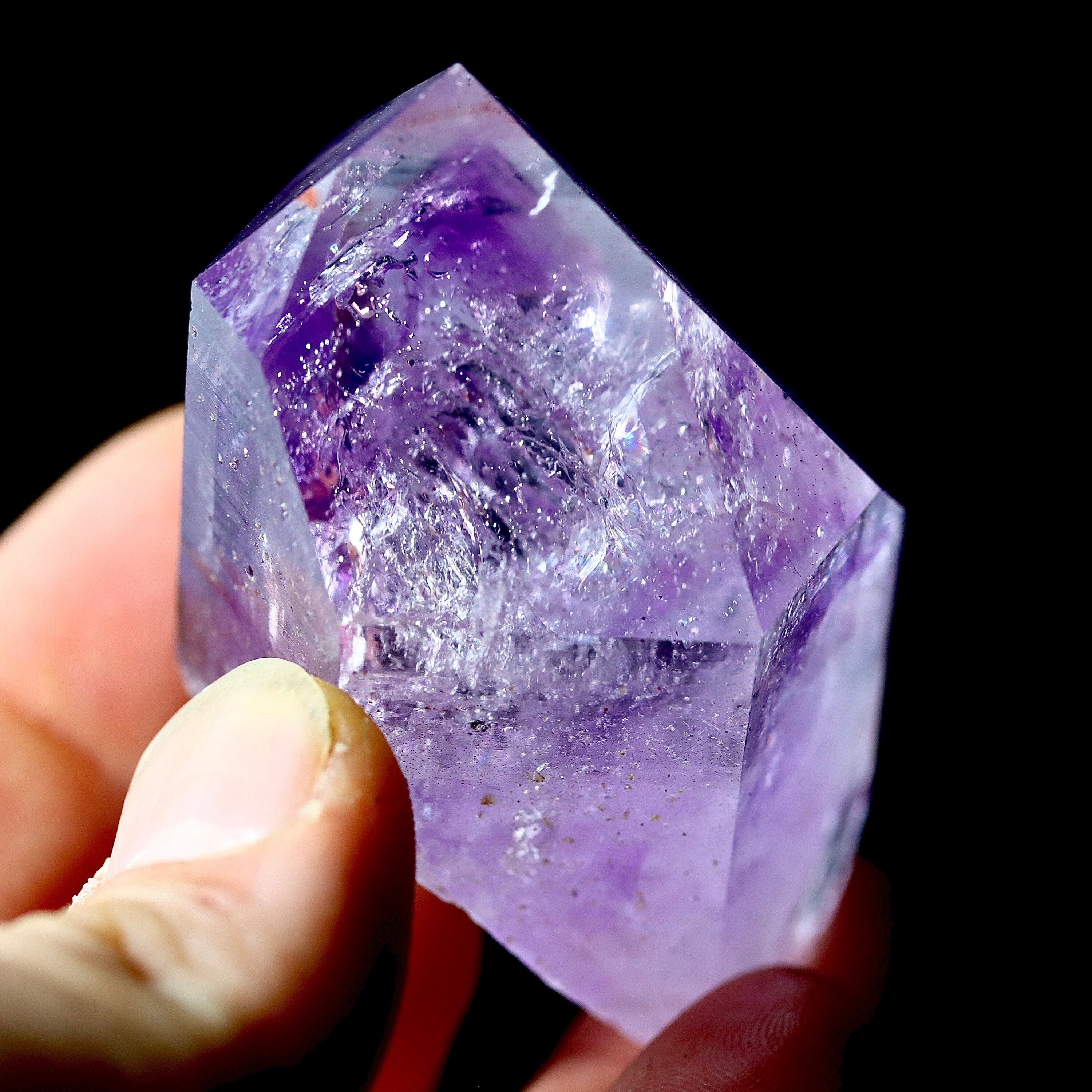 Multiple Enhydro Phantom Brandberg Amethyst Crystal | Natural Amethyst from Namibia