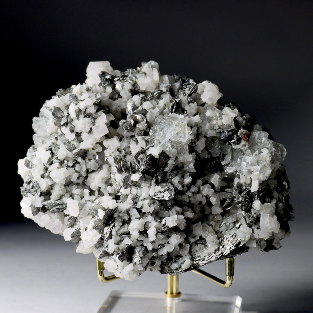 Fluorite with Arsenopyrite | Natural Fluorite Crystal Mineral Specimen