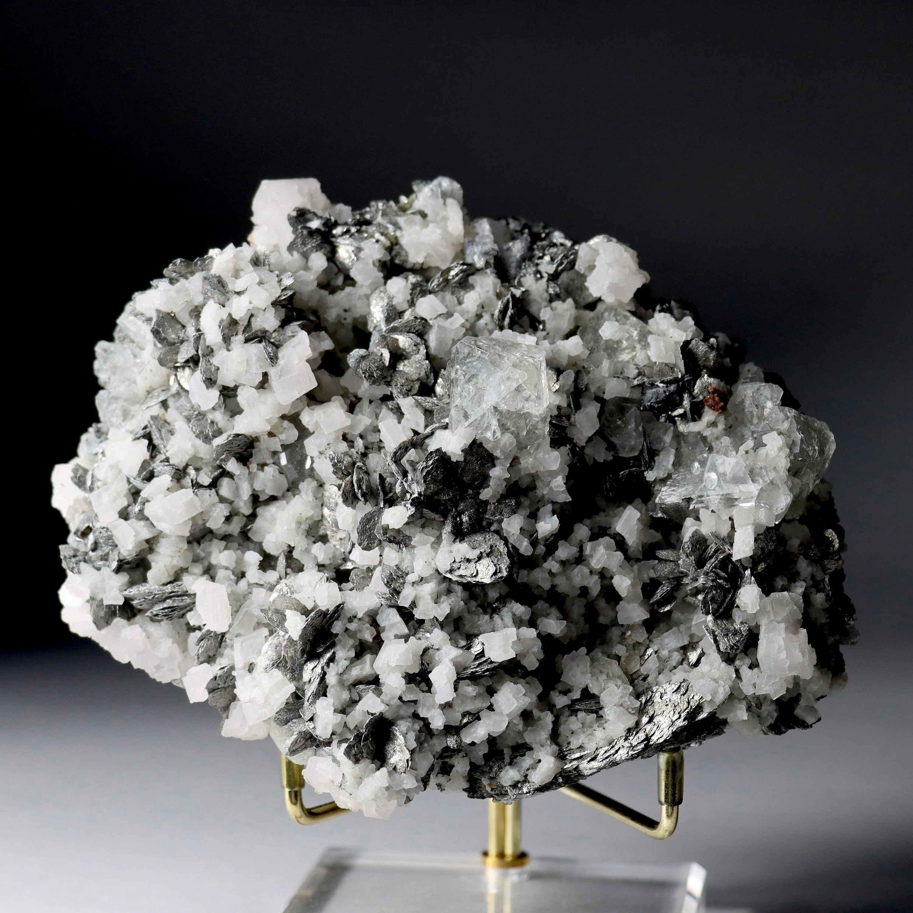 Fluorite with Arsenopyrite | Natural Fluorite Crystal Mineral Specimen