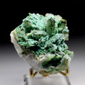 Large Chrysocolla on Quartz with Malachite | Peru