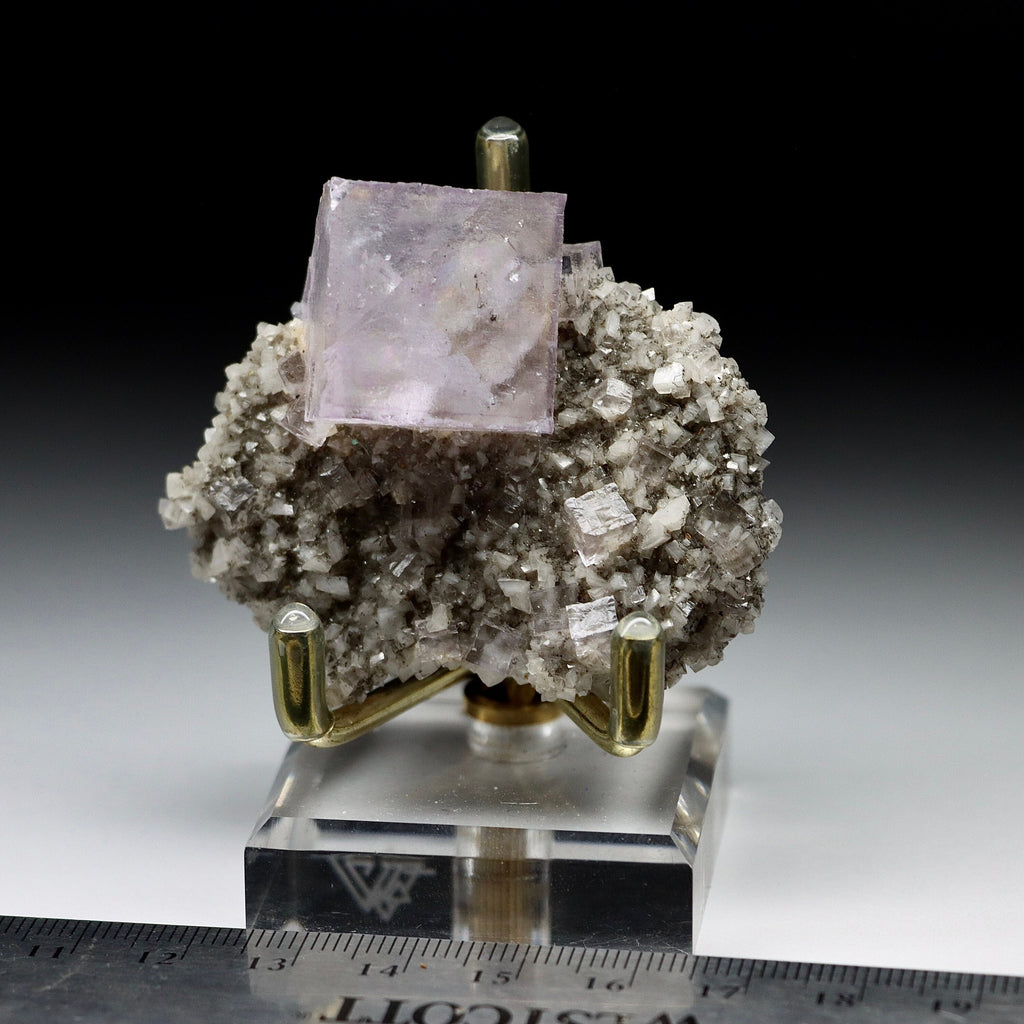 Elmwood Fluorite with Barite on Matrix