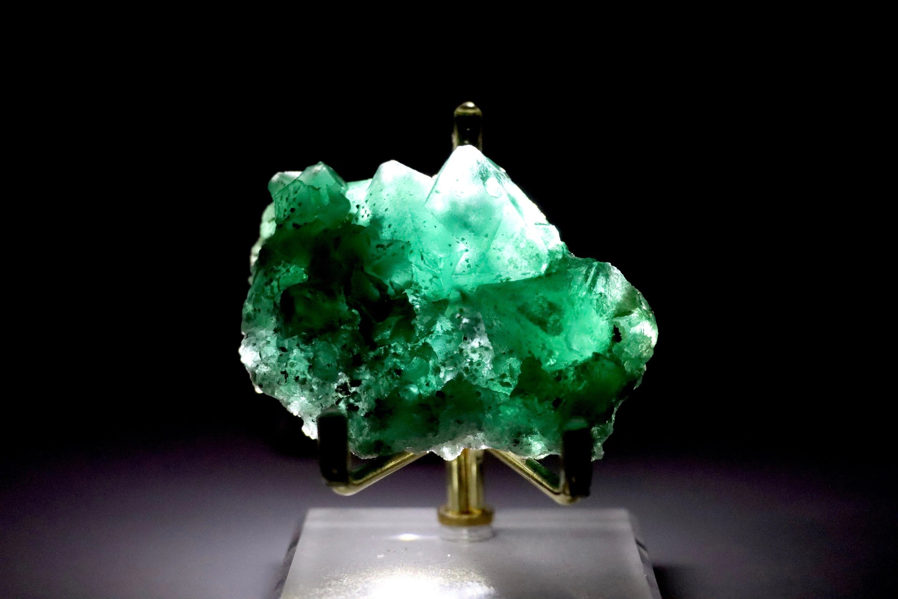Rare Green Octahedral Fluorite | Natural Fluorite Crystal from Cerro de Pasco, Peru