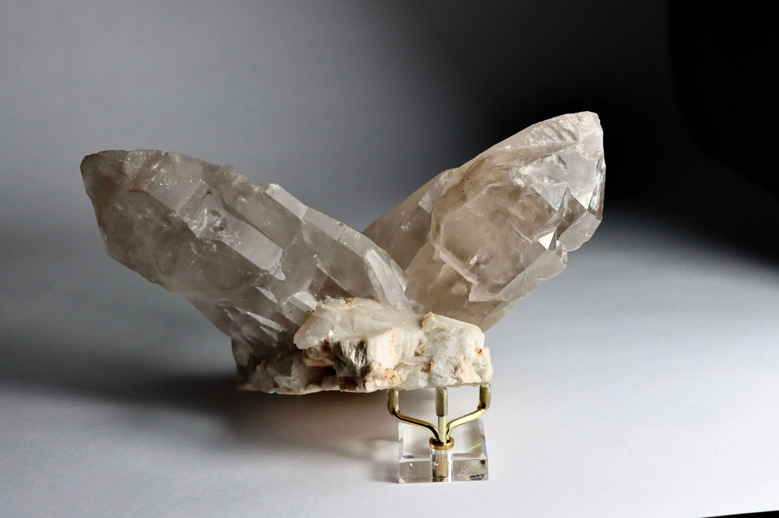 Smoky Quartz with Microcline | Natural Smoky Quartz Point from Smoky Hawk Claim, Colorado, USA