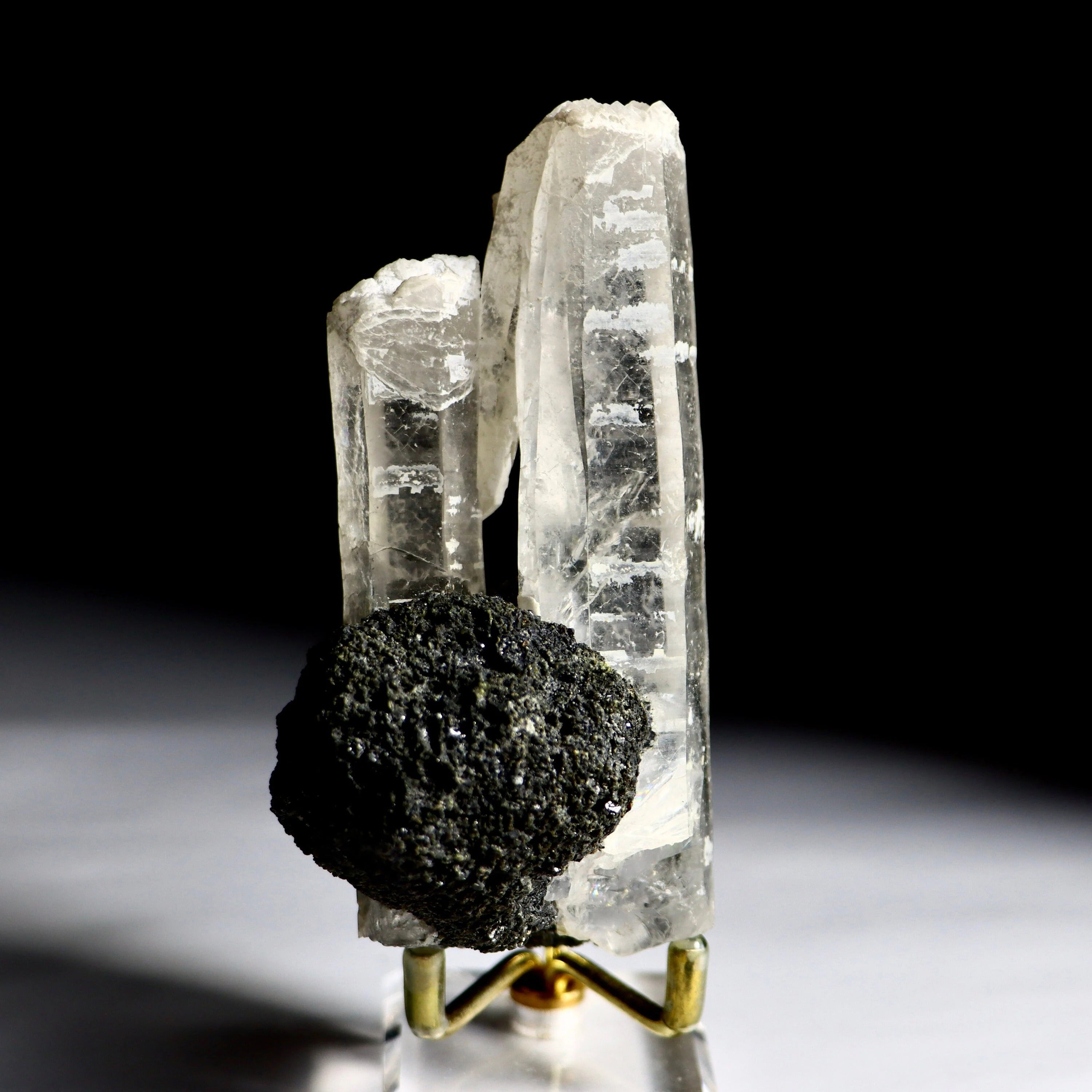 Quartz with Hematite Rosettes | Natural Quartz Crystal