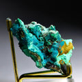 Chrysocolla on Quartz with Malachite & Calcite Pseudomorphs