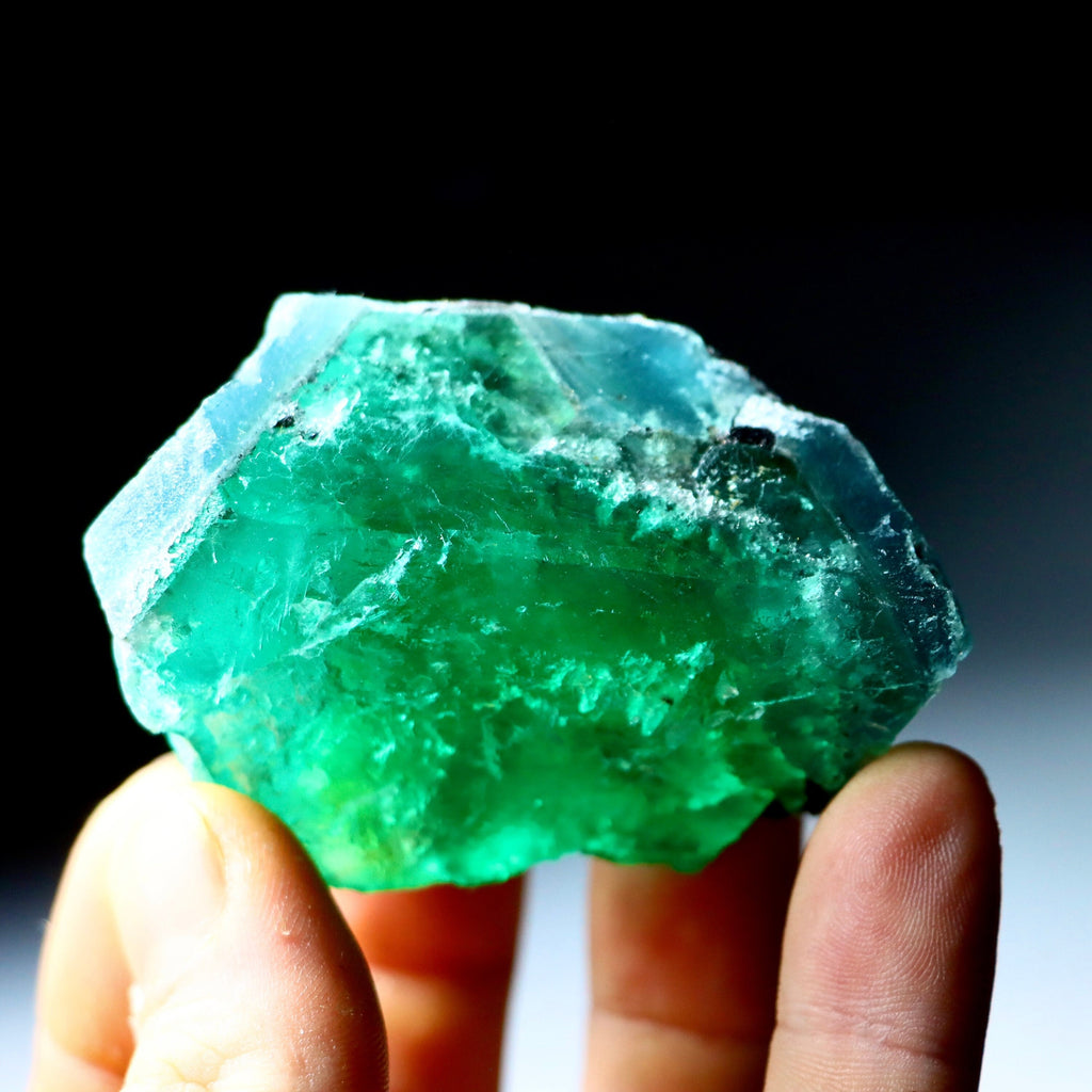 Rare Green Octahedral Fluorite | Natural Fluorite Crystal from Cerro de Pasco, Peru