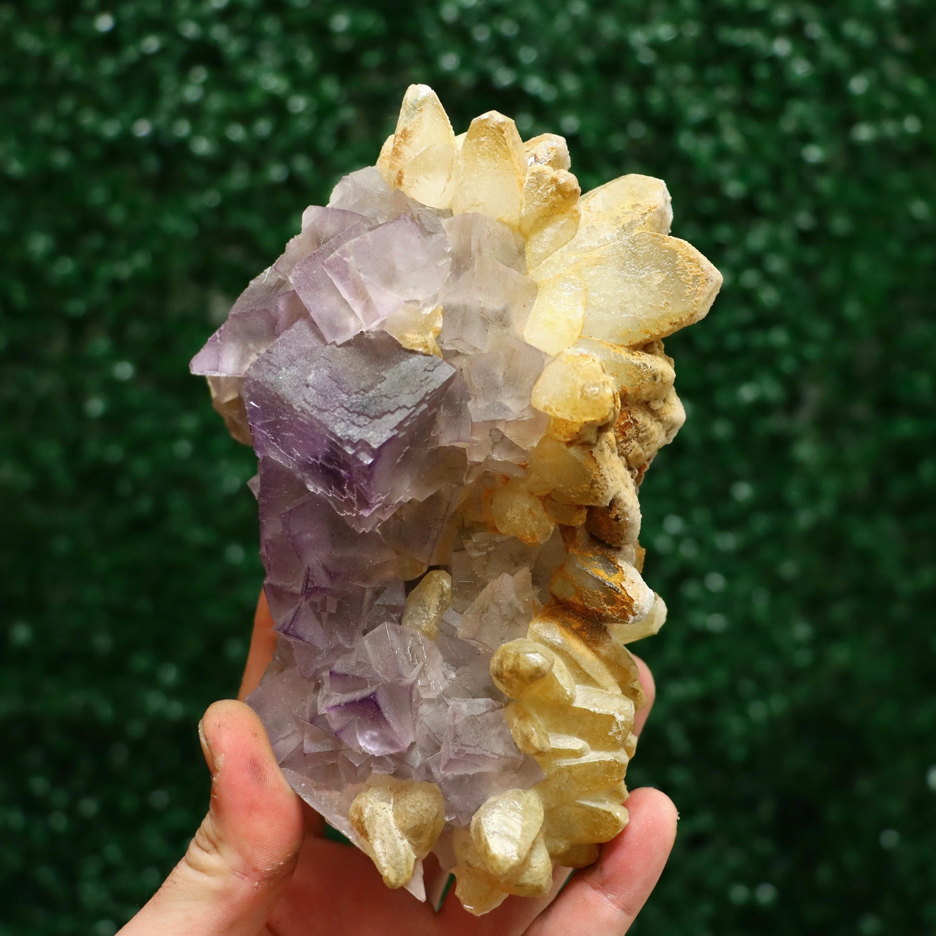 Calcite with Fluorite | Natural Fluorite Mineral Specimen