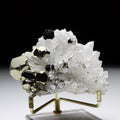 Peruvian Pyrite on Quartz with Sphalerite | Mineral Specimen