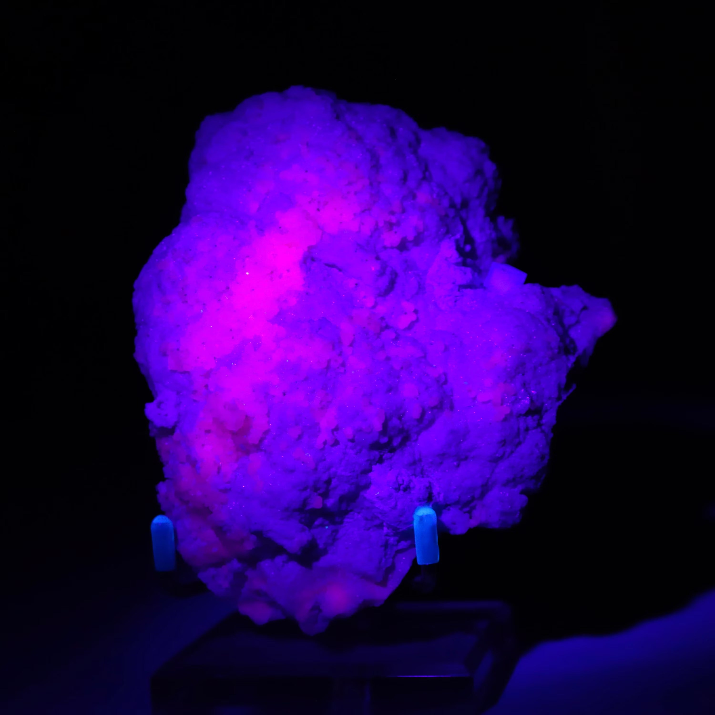 Rhodochrosite with Fluorite, Calcite & Kutnohorite (UV Reactive) | Natural Mineral Specimen from Peru