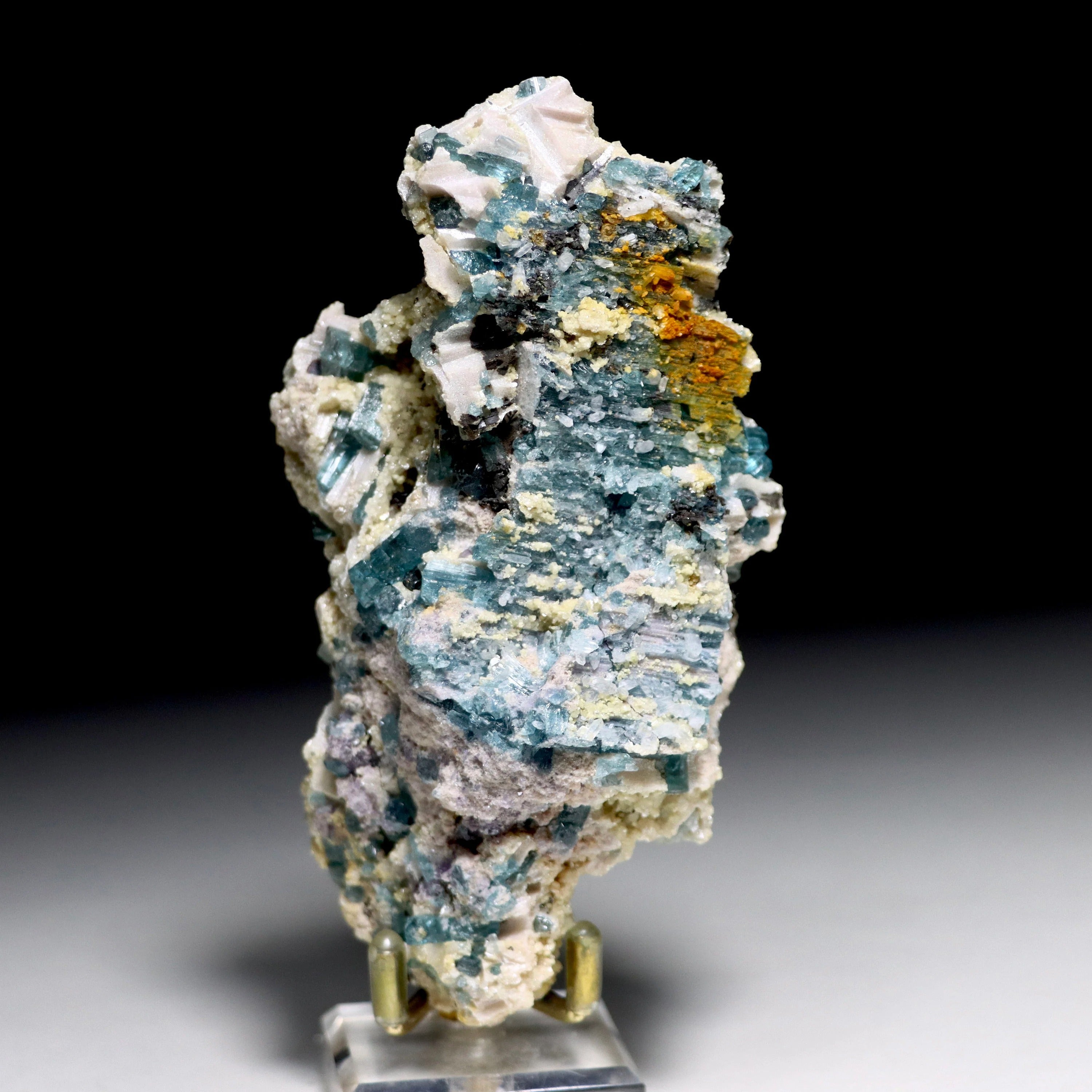 Indicolite Blue Tourmaline with Lepidolite | Brazil