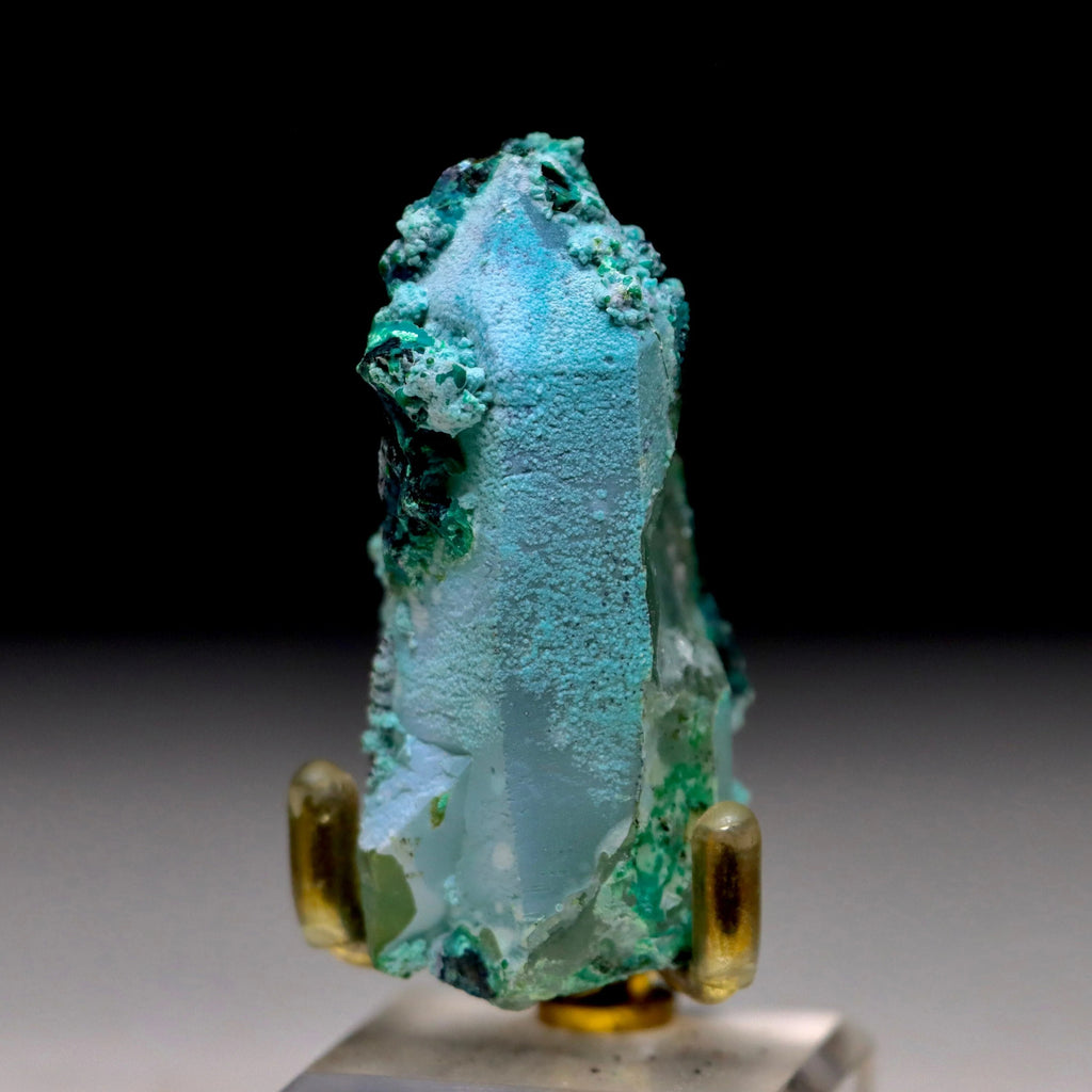 Chrysocolla on Quartz w/ Malachite