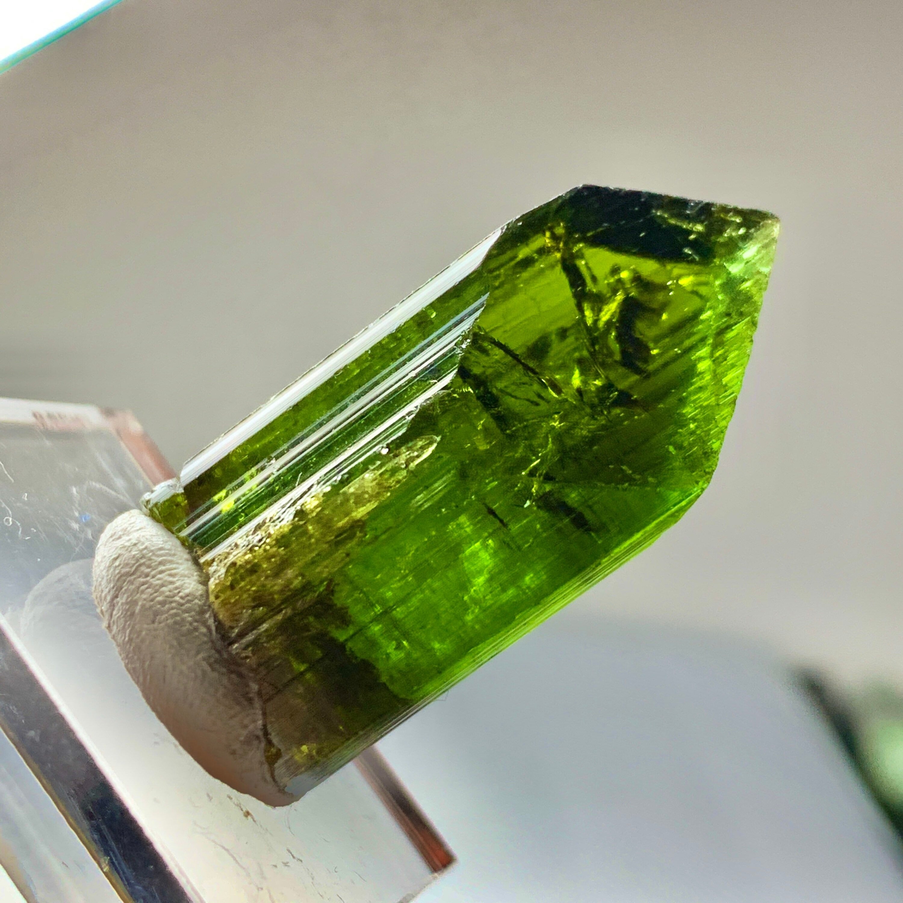 Electric Green Tourmaline Crystal | Natural Brazilian Tourmaline from Minas Gerais