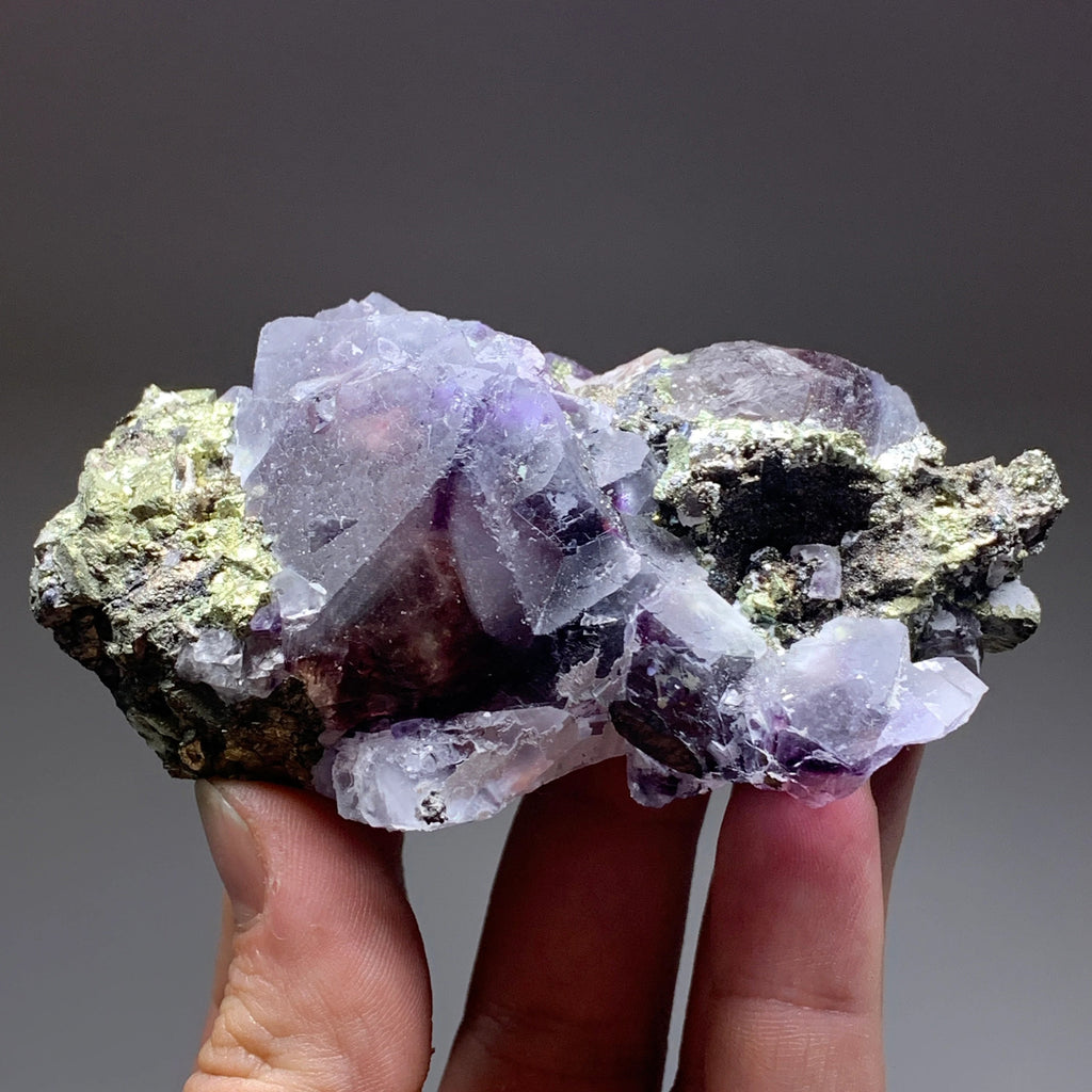 Phantom Fluorite with Pyrite | Inner Mongolia