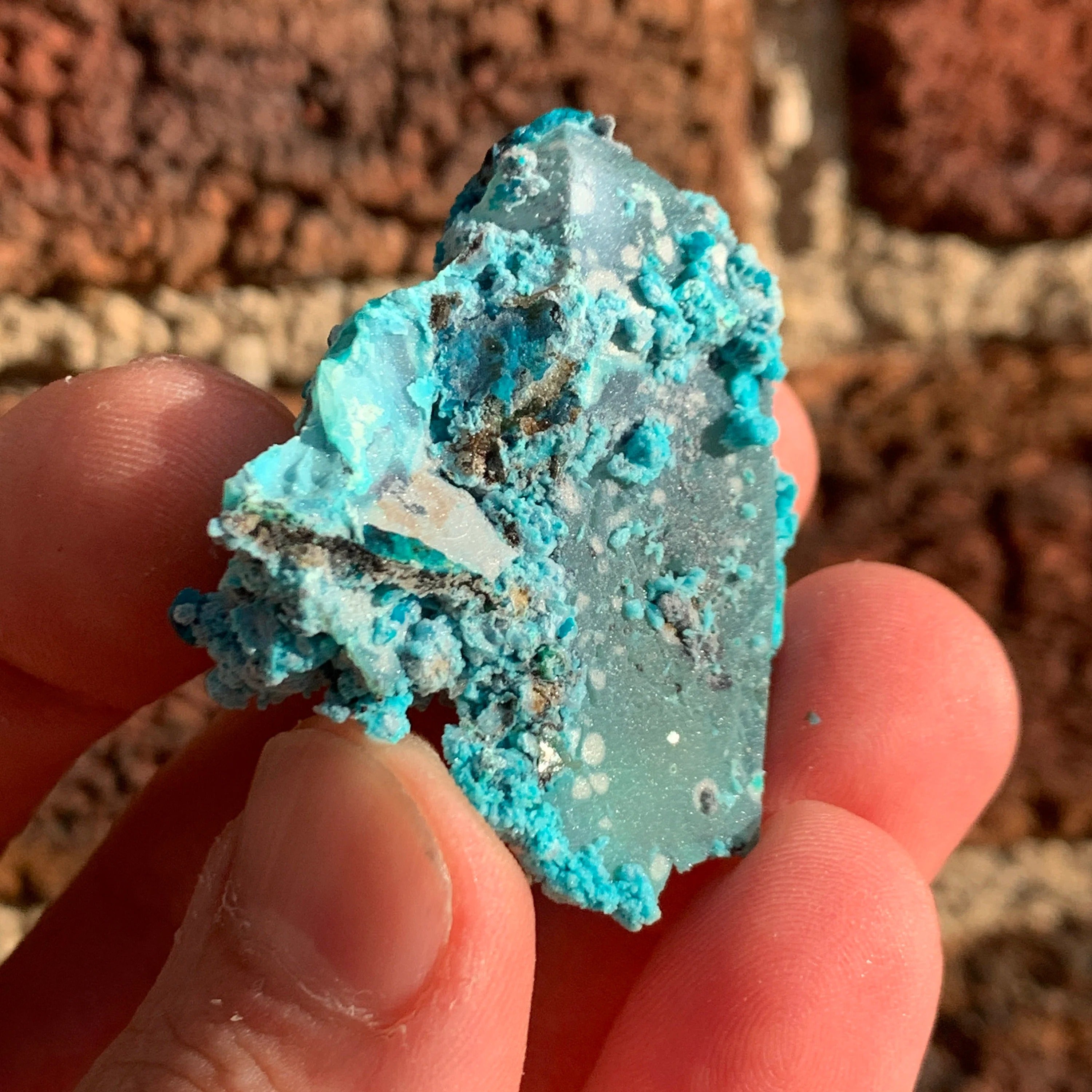 Chrysocolla on Quartz