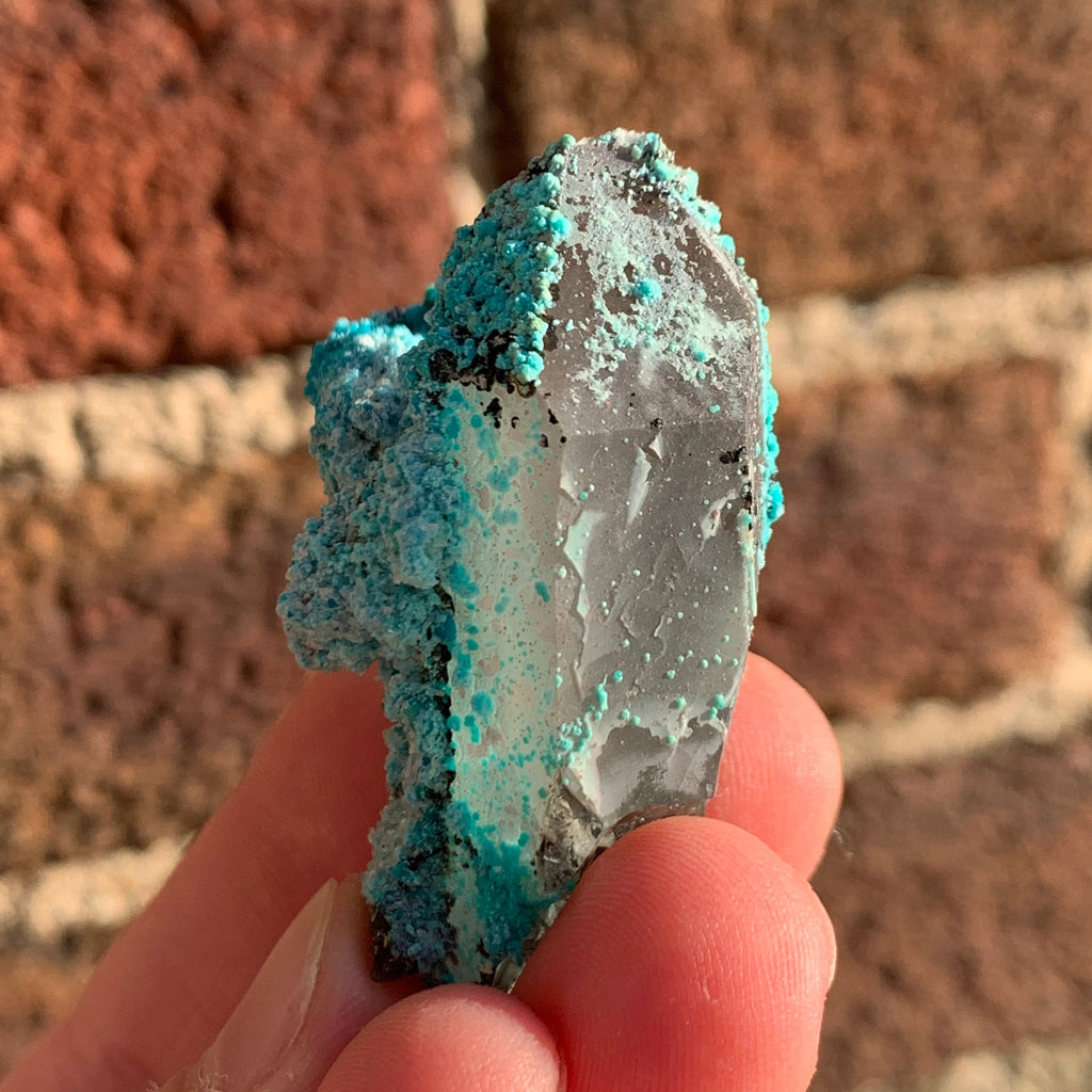Chrysocolla on Quartz w/ Calcite