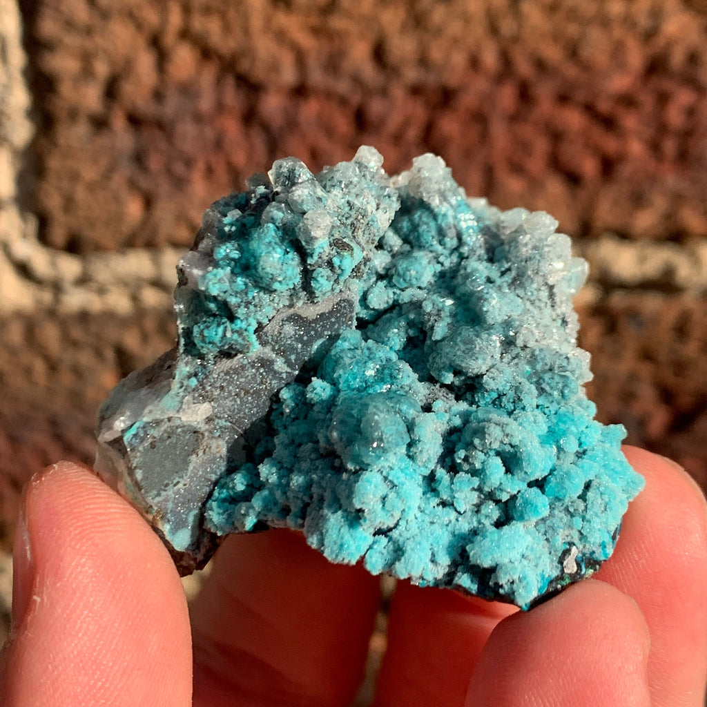 Chrysocolla & Calcite on Quartz