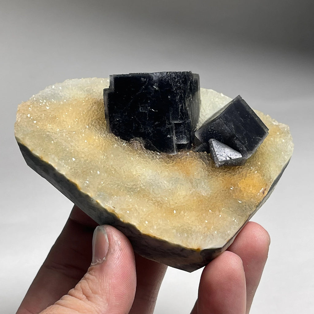 Fluorite with Druzy Quartz | Natural Fluorite Specimen from China