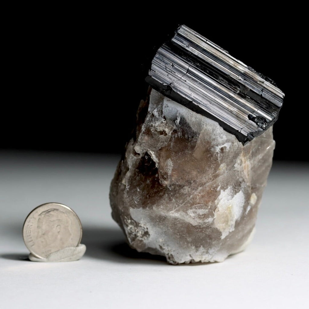 Schorl Black Tourmaline on Quartz