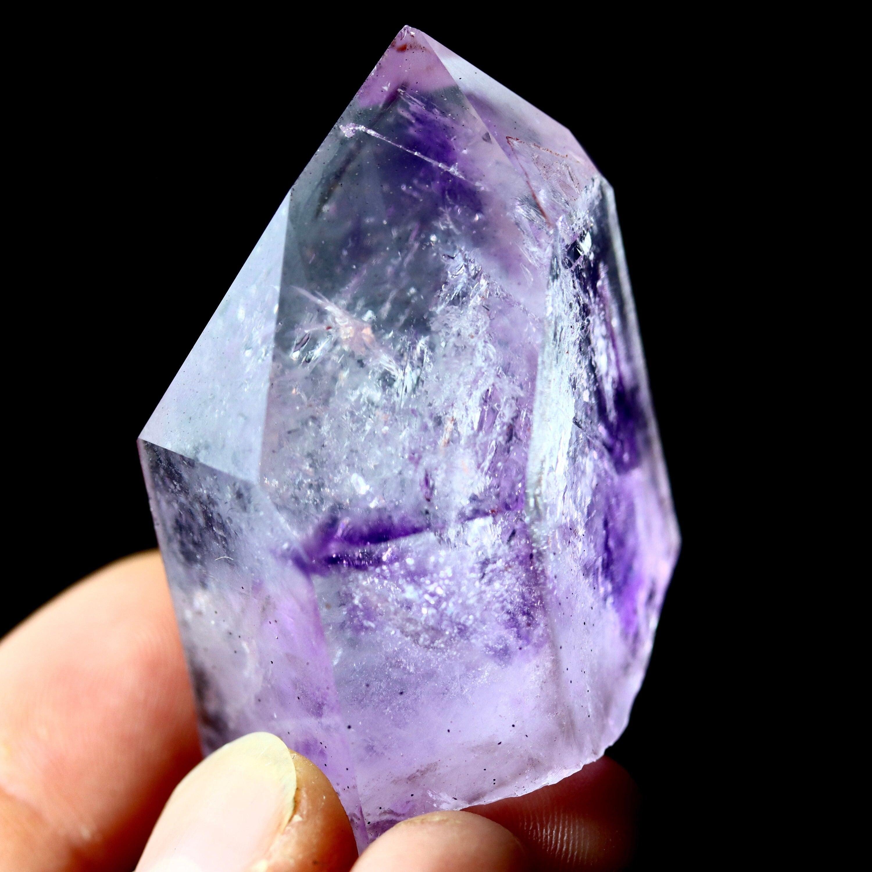 Multiple Enhydro Phantom Brandberg Amethyst Crystal | Natural Amethyst from Namibia