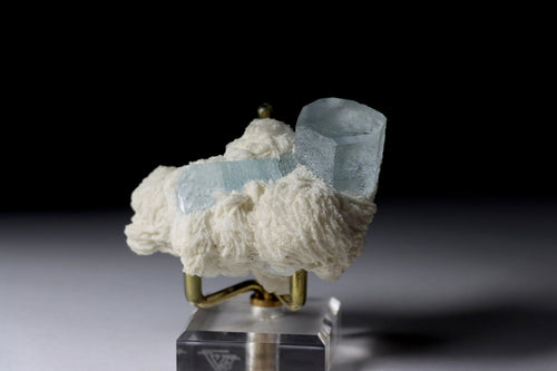 Aquamarine Crystal in Albite Rosettes | Natural Aquamarine Mineral Specimen from Shigar Valley, Pakistan