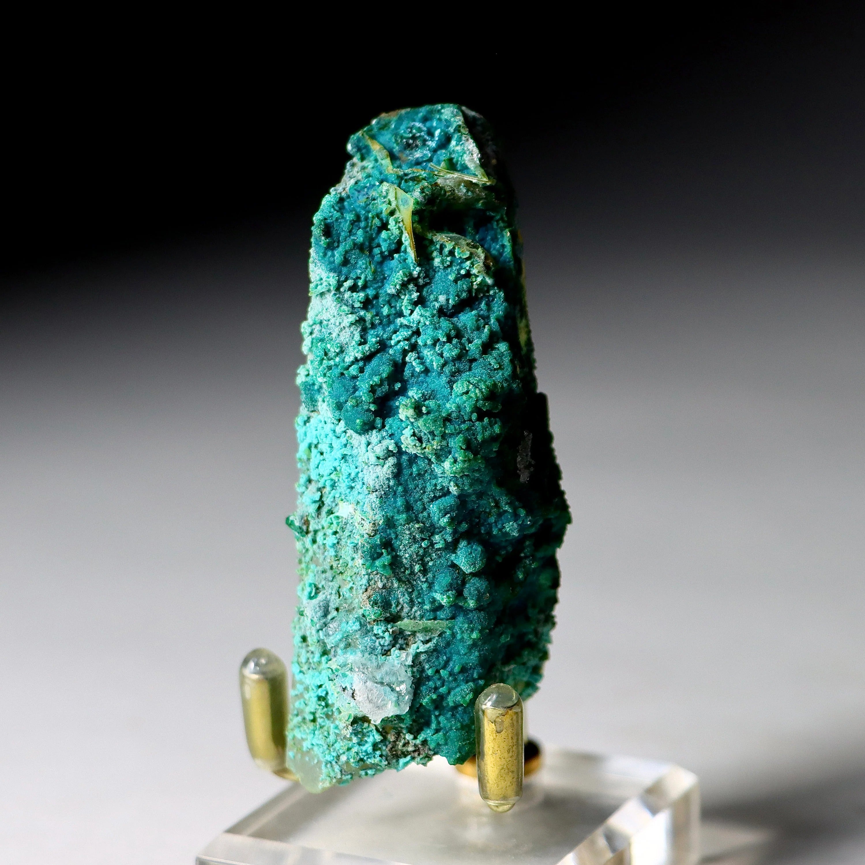 Chrysocolla on Quartz with Malachite | Natural Mineral Specimen