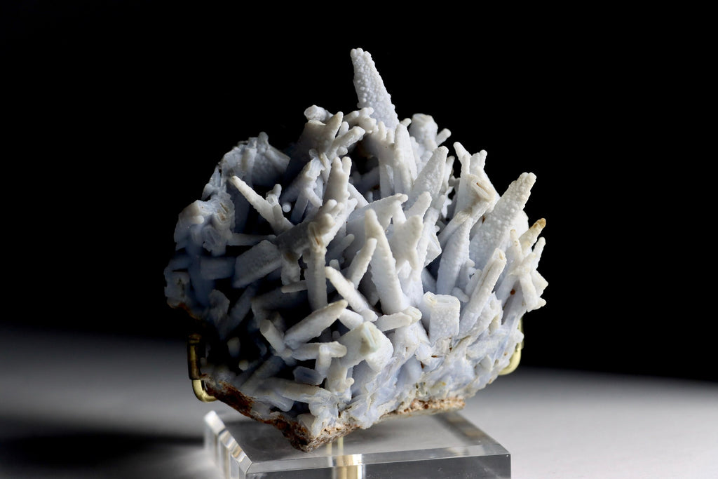 Blue Chalcedony after Anhydrite | Rare Pseudomorph Mineral Specimen from Rumipata, Peru