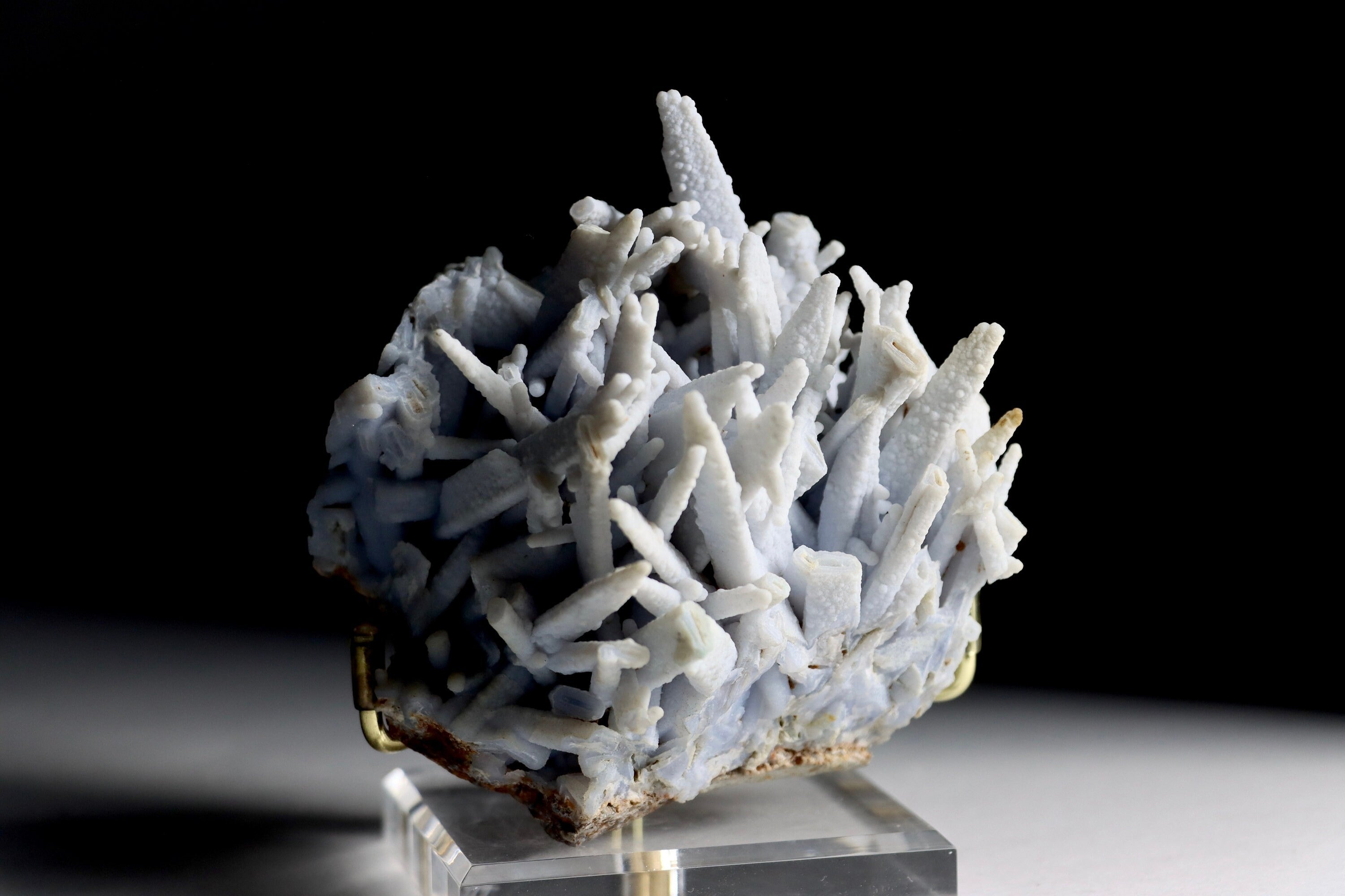 Blue Chalcedony after Anhydrite | Rare Pseudomorph Mineral Specimen from Rumipata, Peru