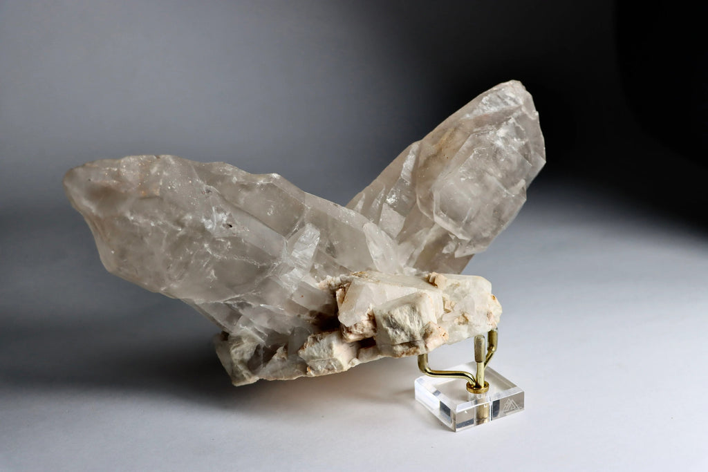 Smoky Quartz with Microcline | Natural Smoky Quartz Point from Smoky Hawk Claim, Colorado, USA
