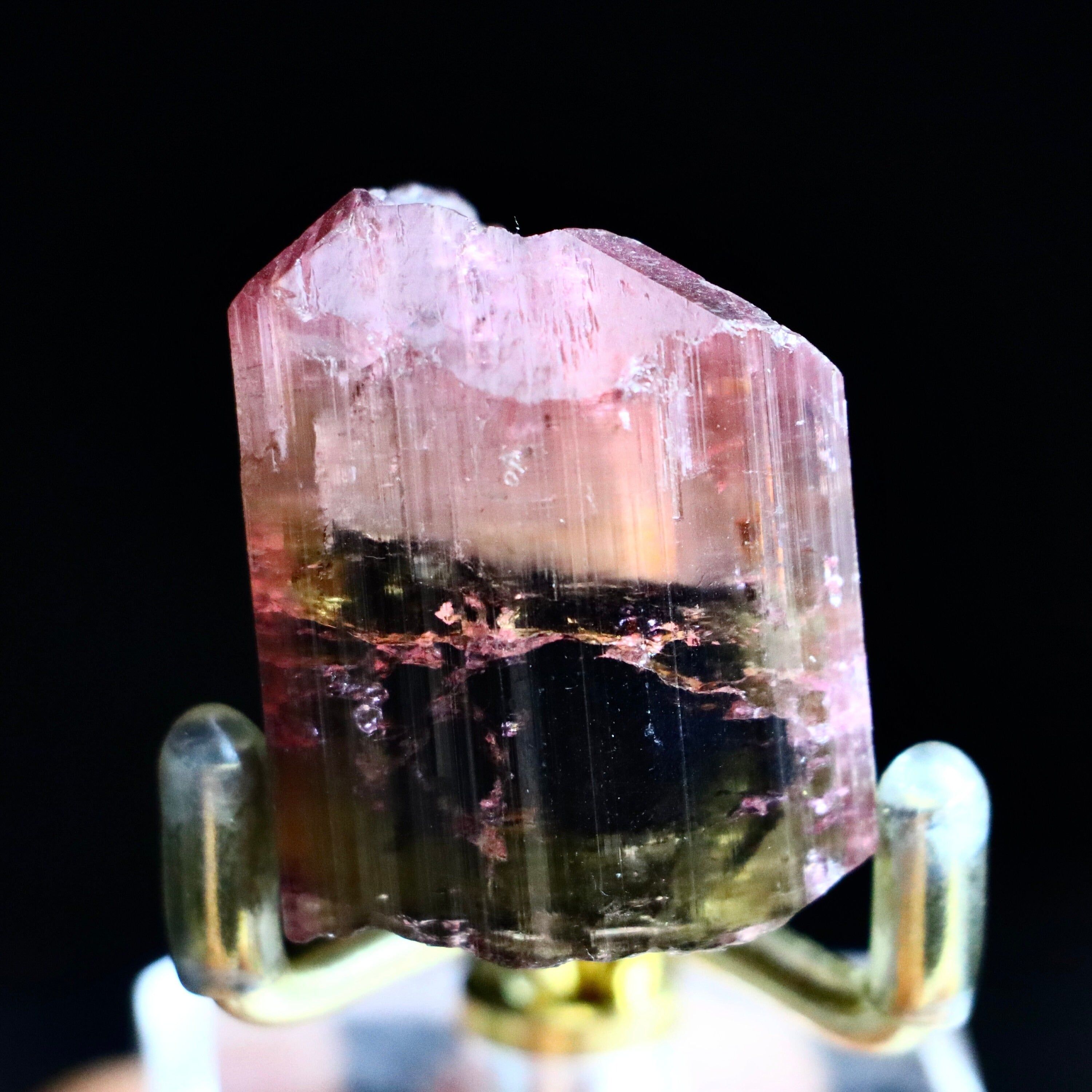 Very Rare Hollow-Termination Tourmaline Crystal | Natural Raw Tourmaline Mineral Specimen