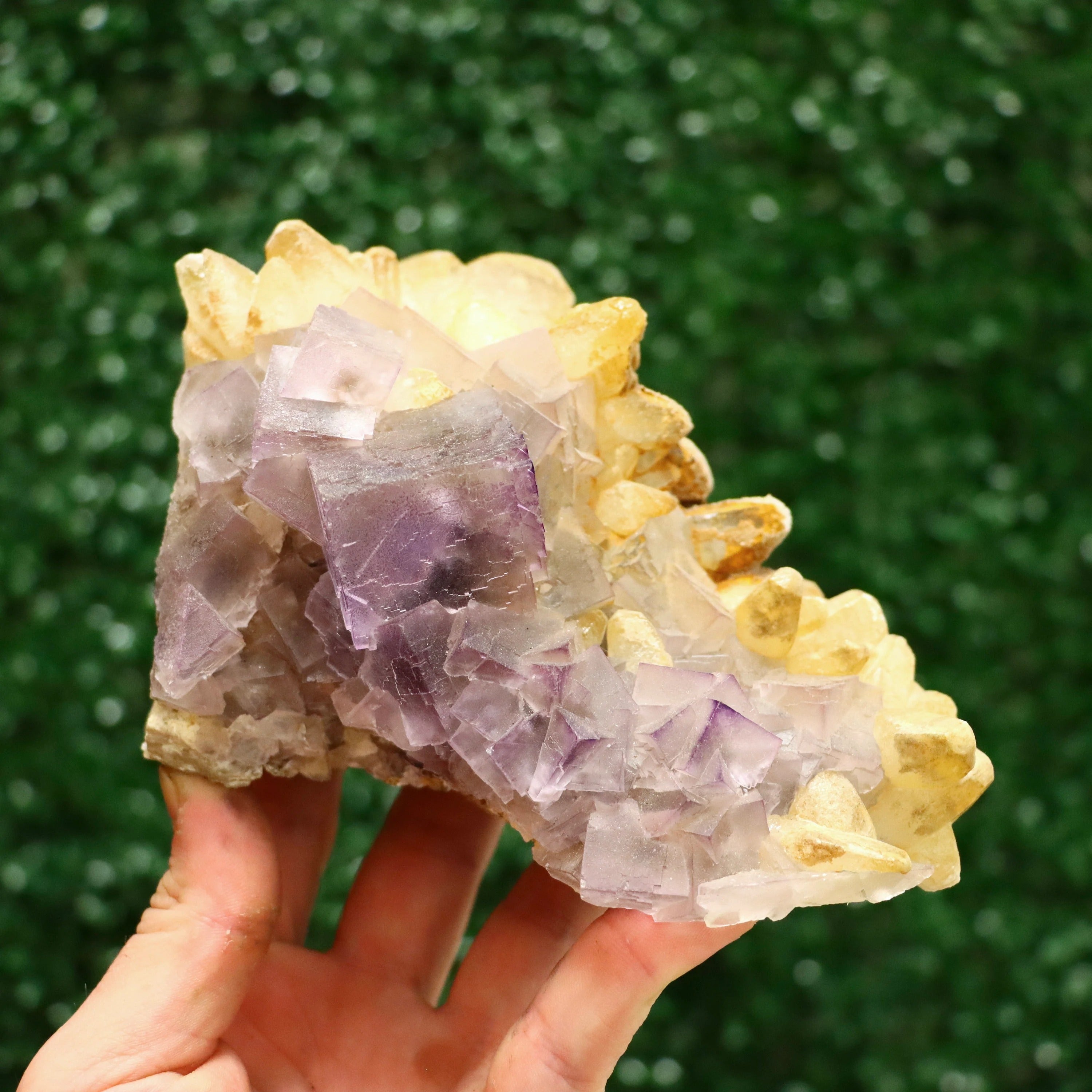 Calcite with Fluorite | Natural Fluorite Mineral Specimen