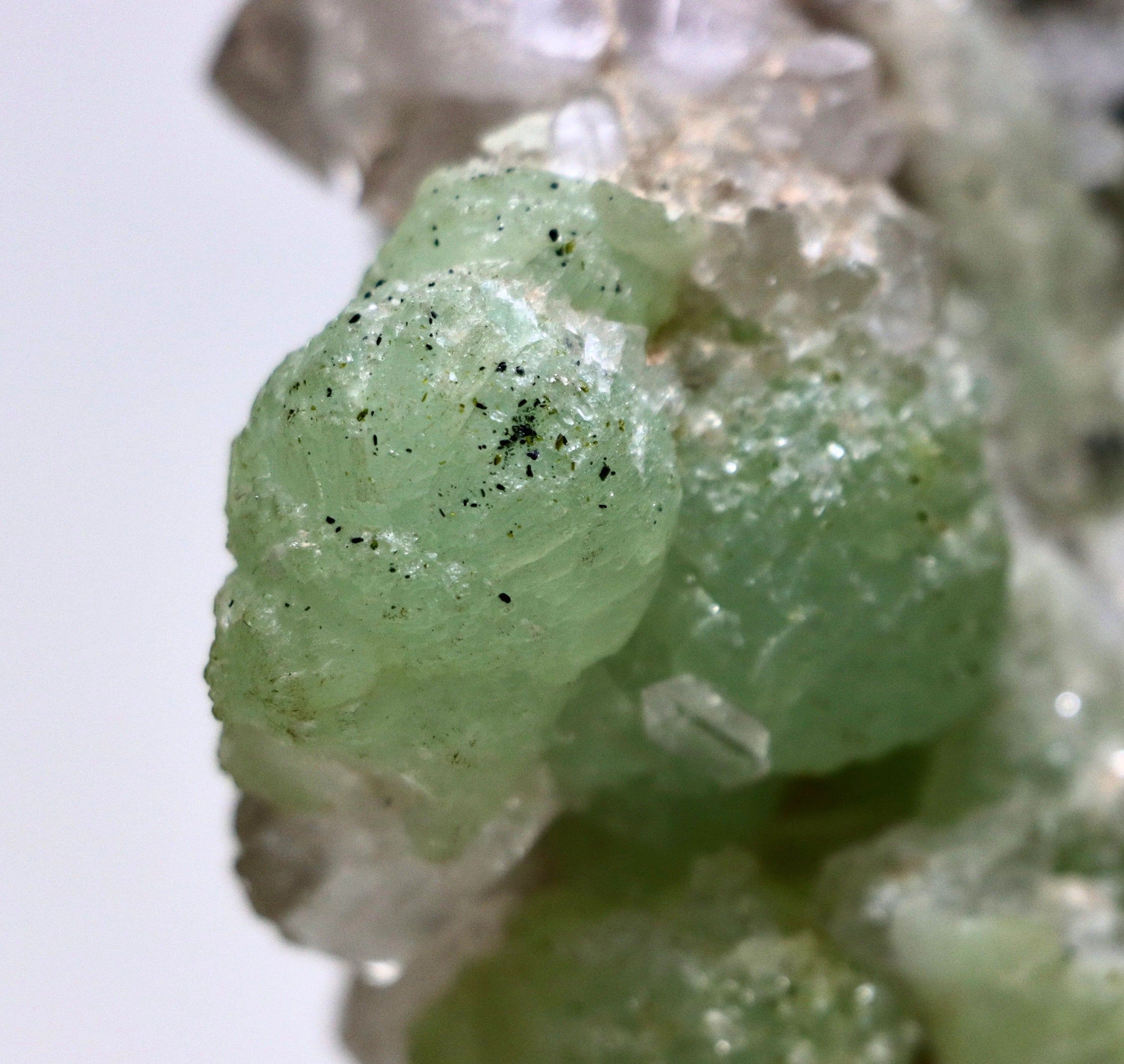 Prehnite on Quartz w/ Epidote