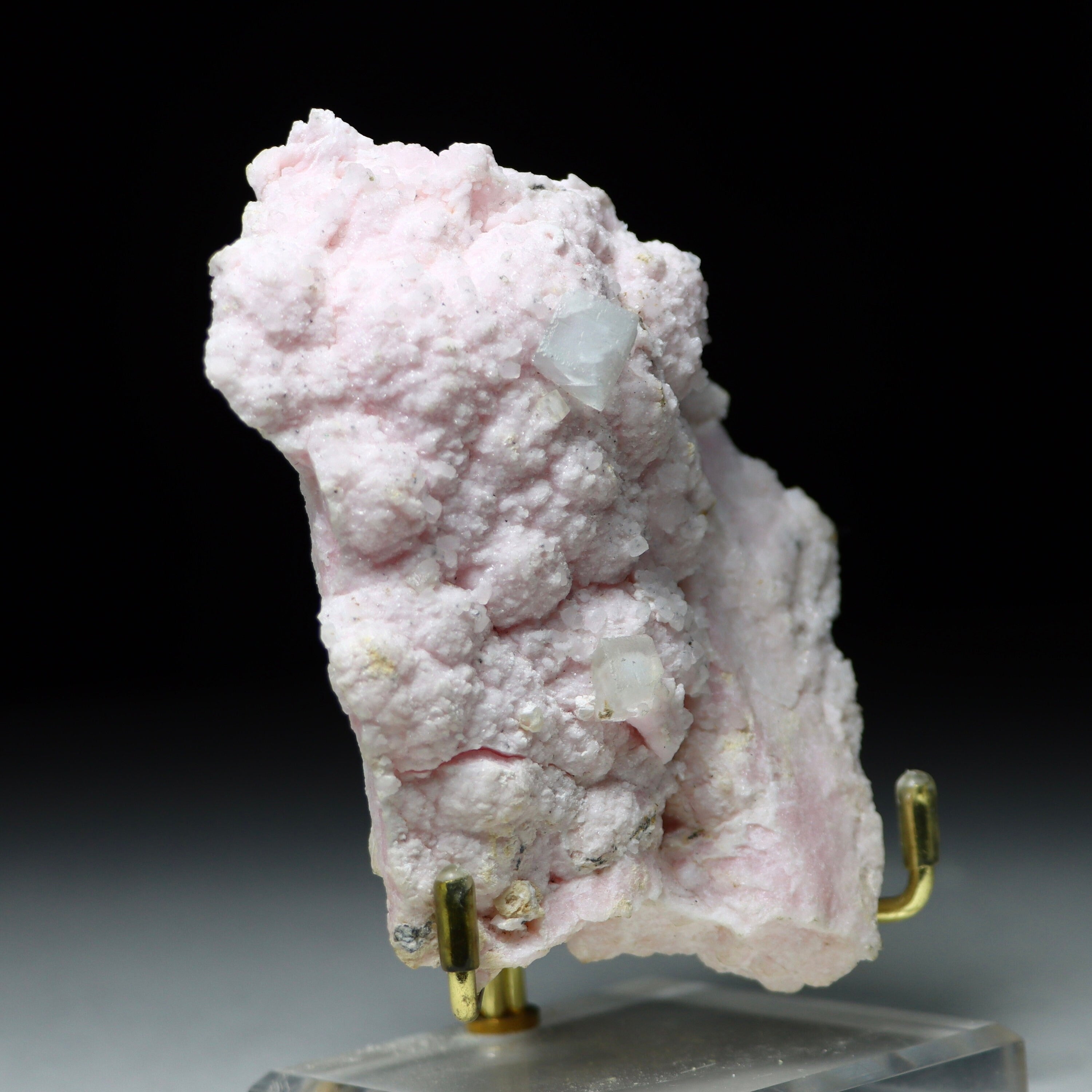 Rhodochrosite with Fluorite, Calcite & Kutnohorite (UV Reactive) | Mineral Specimen from Pachapaqui, Peru