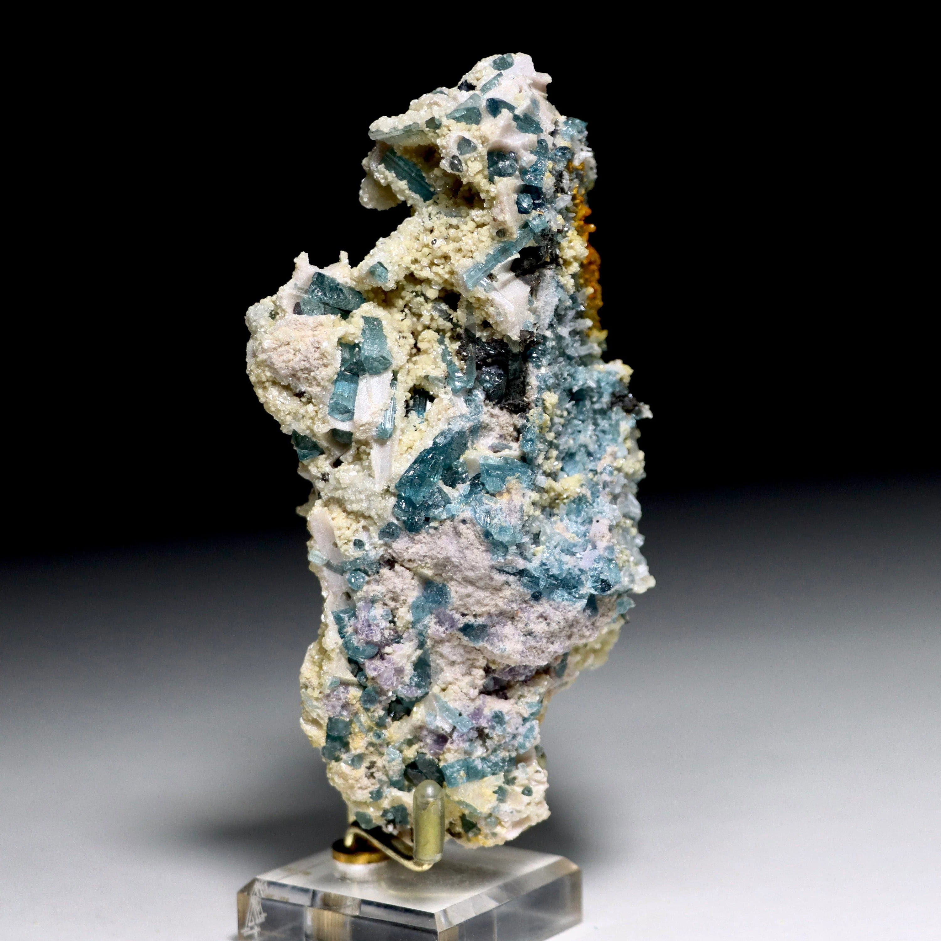 Indicolite Blue Tourmaline with Lepidolite | Brazil