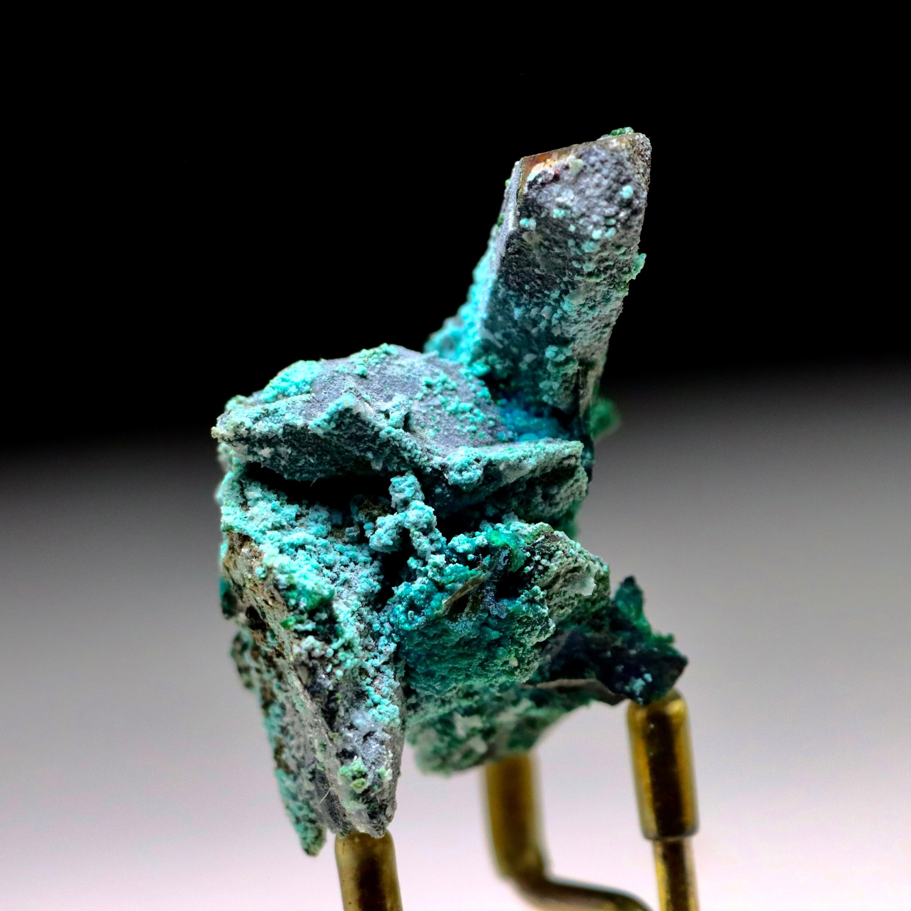 Botryoidal Chrysocolla on Quartz