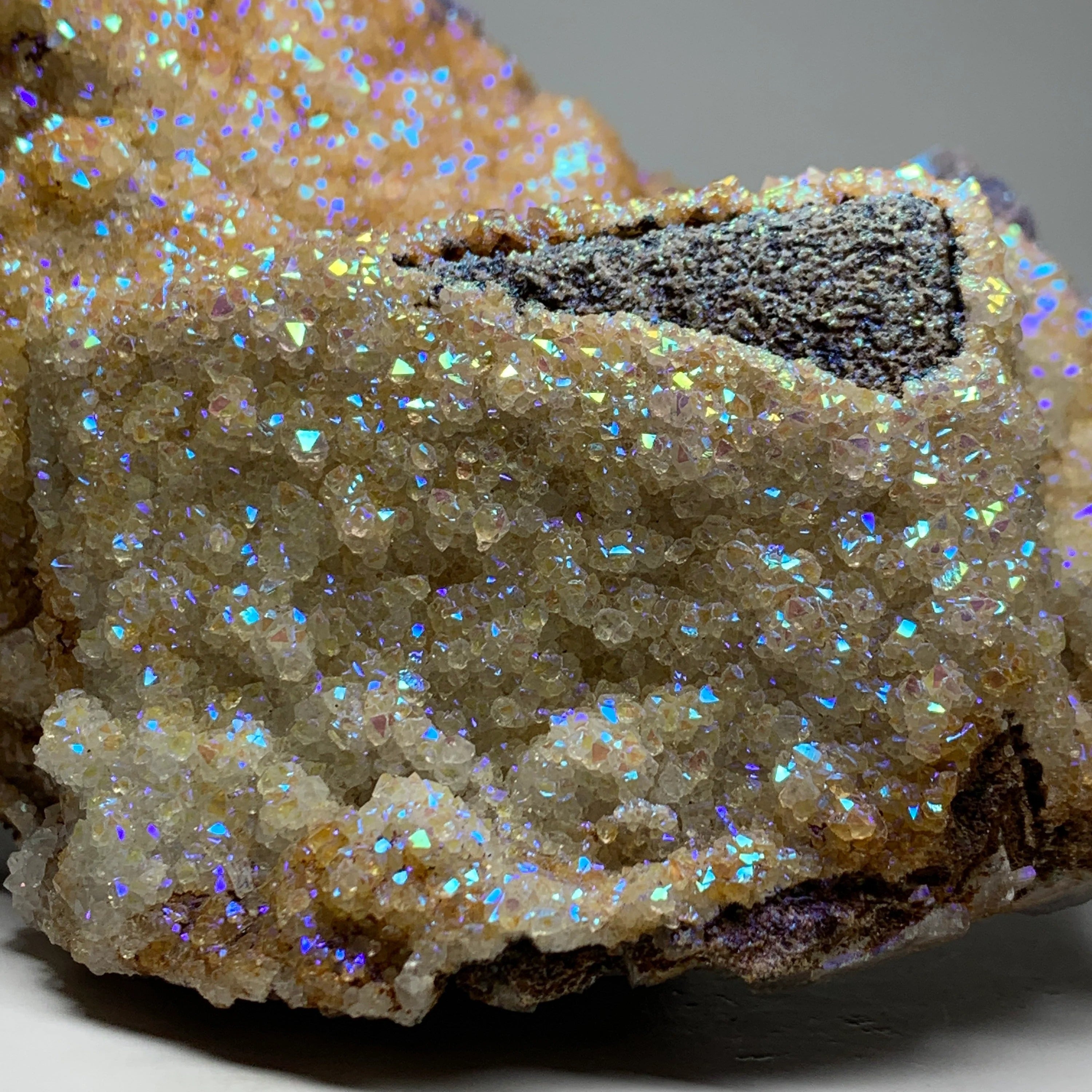 Large Flame Fluorite with Titanium Aura Quartz | Treated Rogerley Fluorite from Diana Maria Mine, England