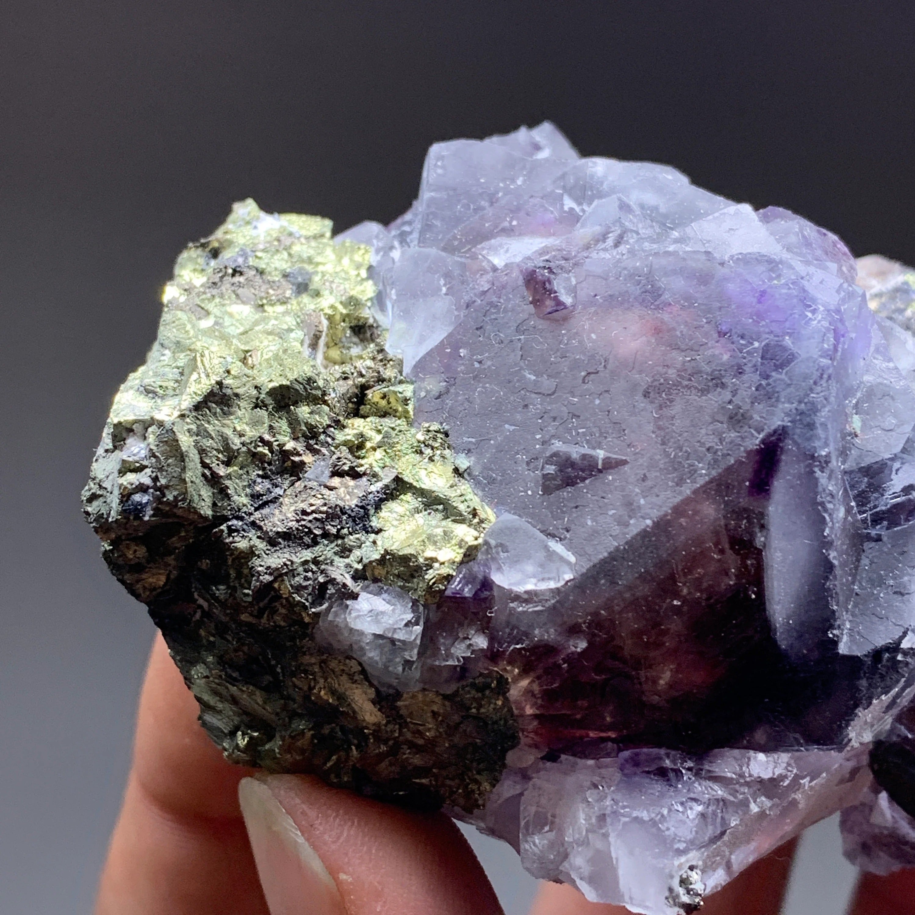 Phantom Fluorite with Pyrite | Inner Mongolia