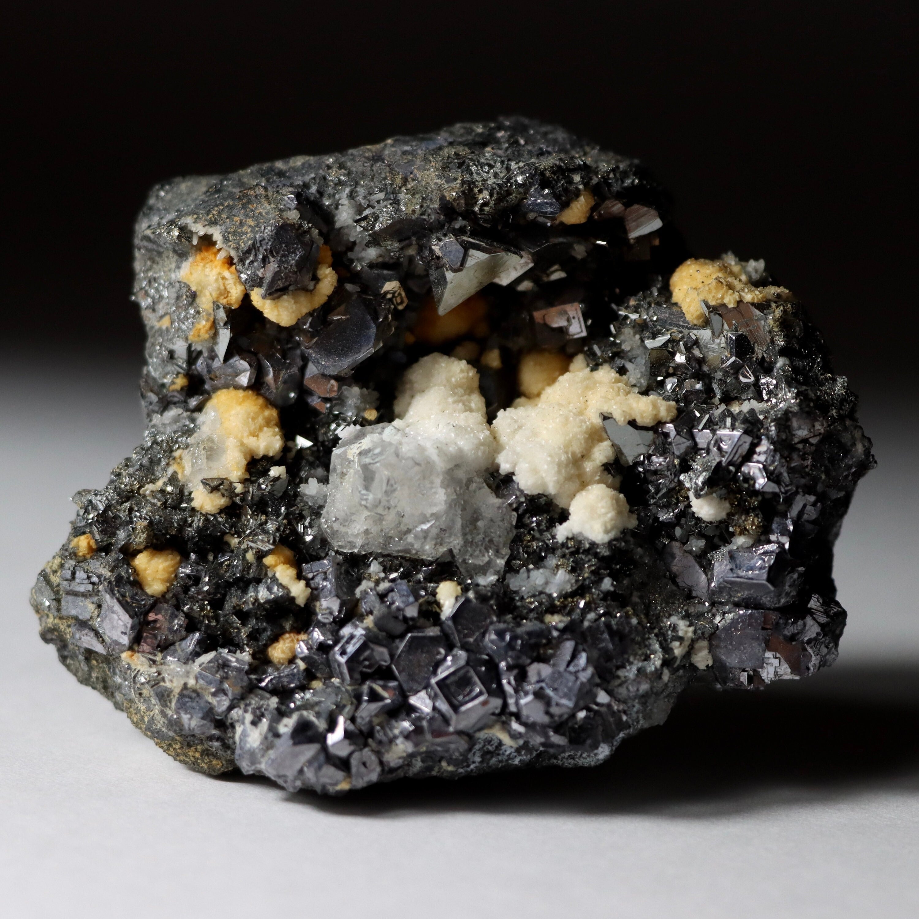 Clear Octahedral Fluorite with Tetrahedrite | Peru