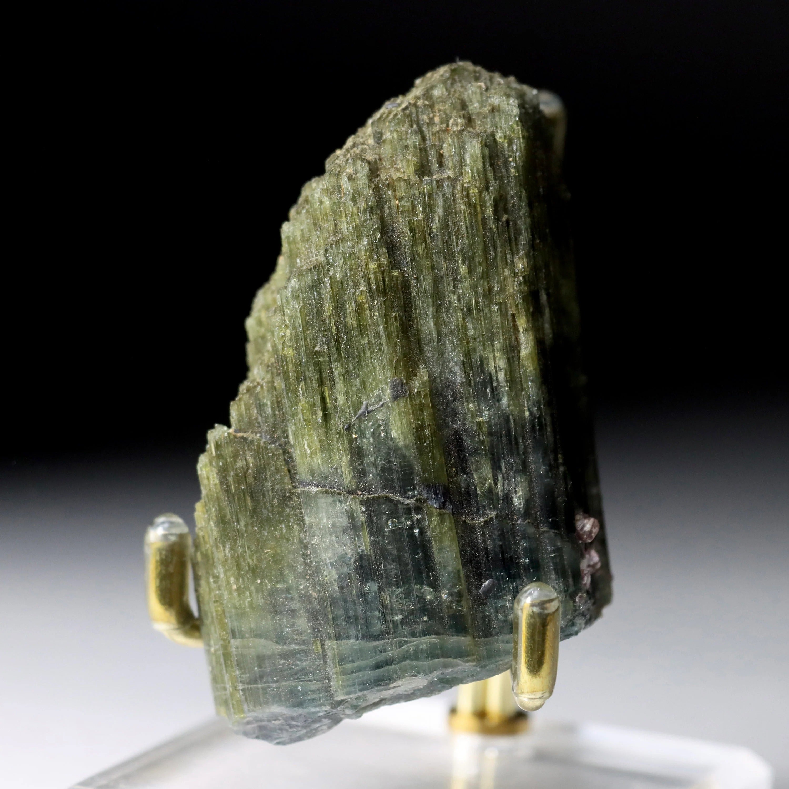 Green Cat’s Eye Tourmaline with Lepidolite | Natural Tourmaline Specimen