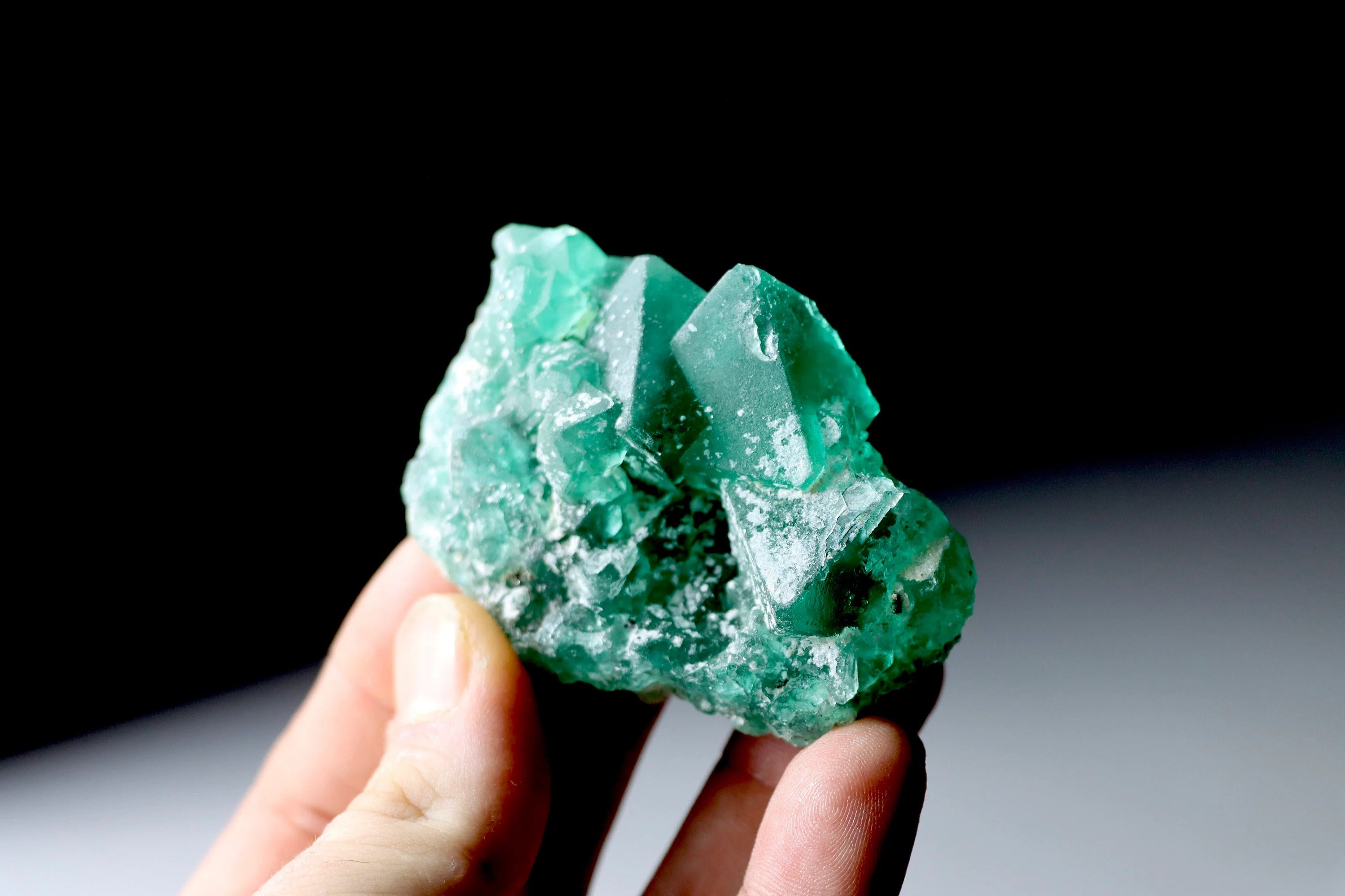 Rare Green Octahedral Fluorite | Natural Fluorite Crystal from Cerro de Pasco, Peru