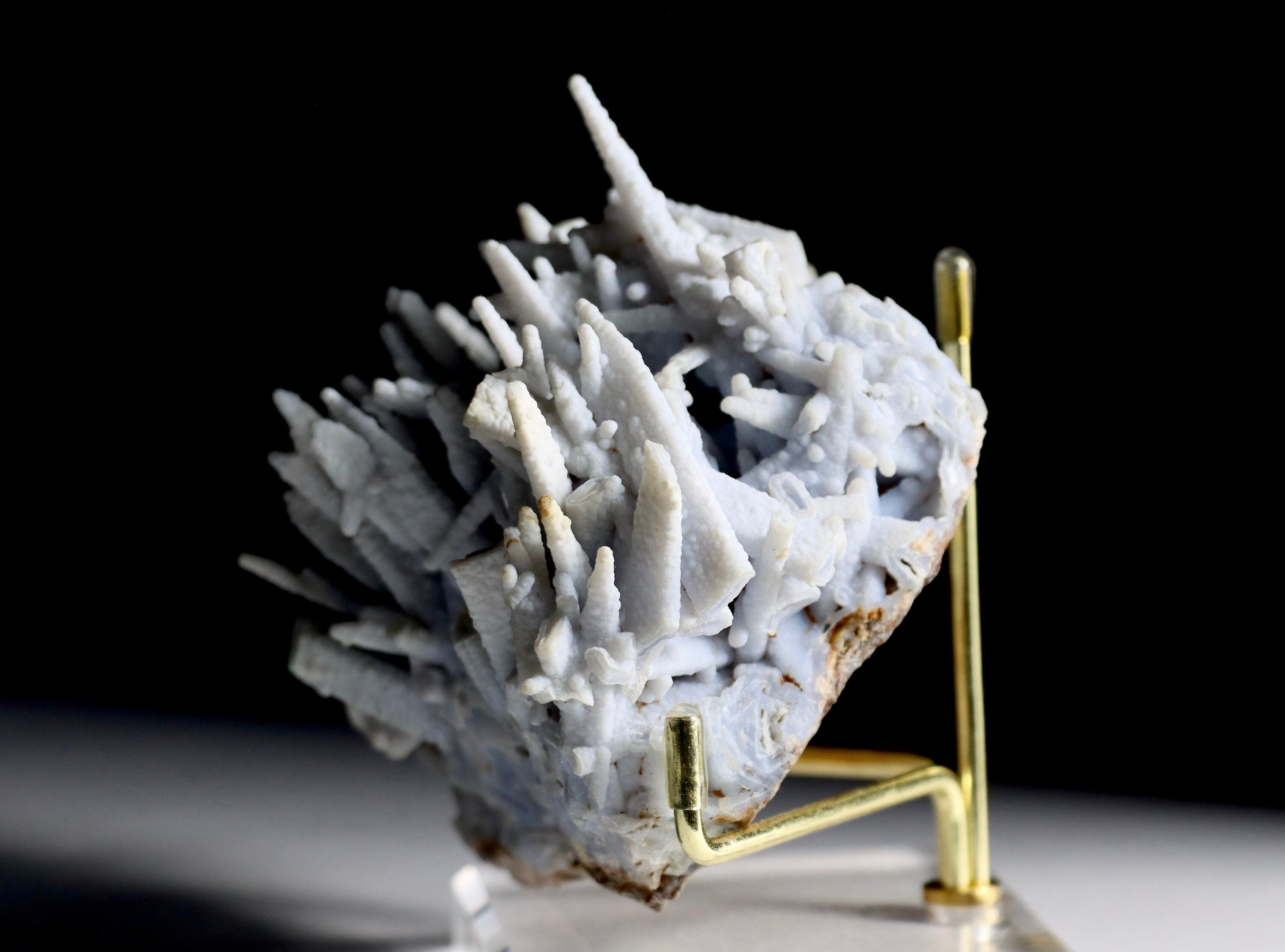 Blue Chalcedony after Anhydrite | Rare Pseudomorph Mineral Specimen from Rumipata, Peru