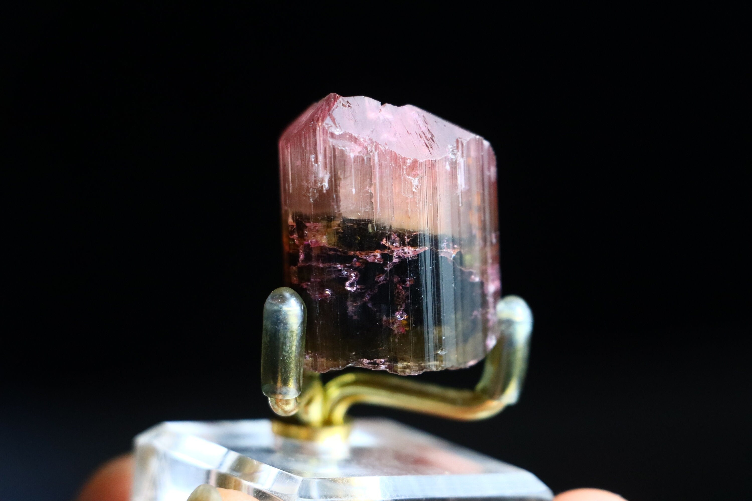 Very Rare Hollow-Termination Tourmaline Crystal | Natural Raw Tourmaline Mineral Specimen