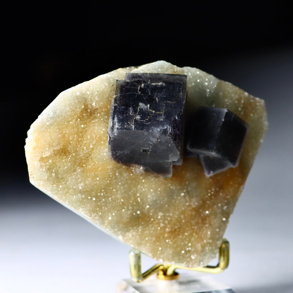 Fluorite with Druzy Quartz | Natural Fluorite Mineral Specimen