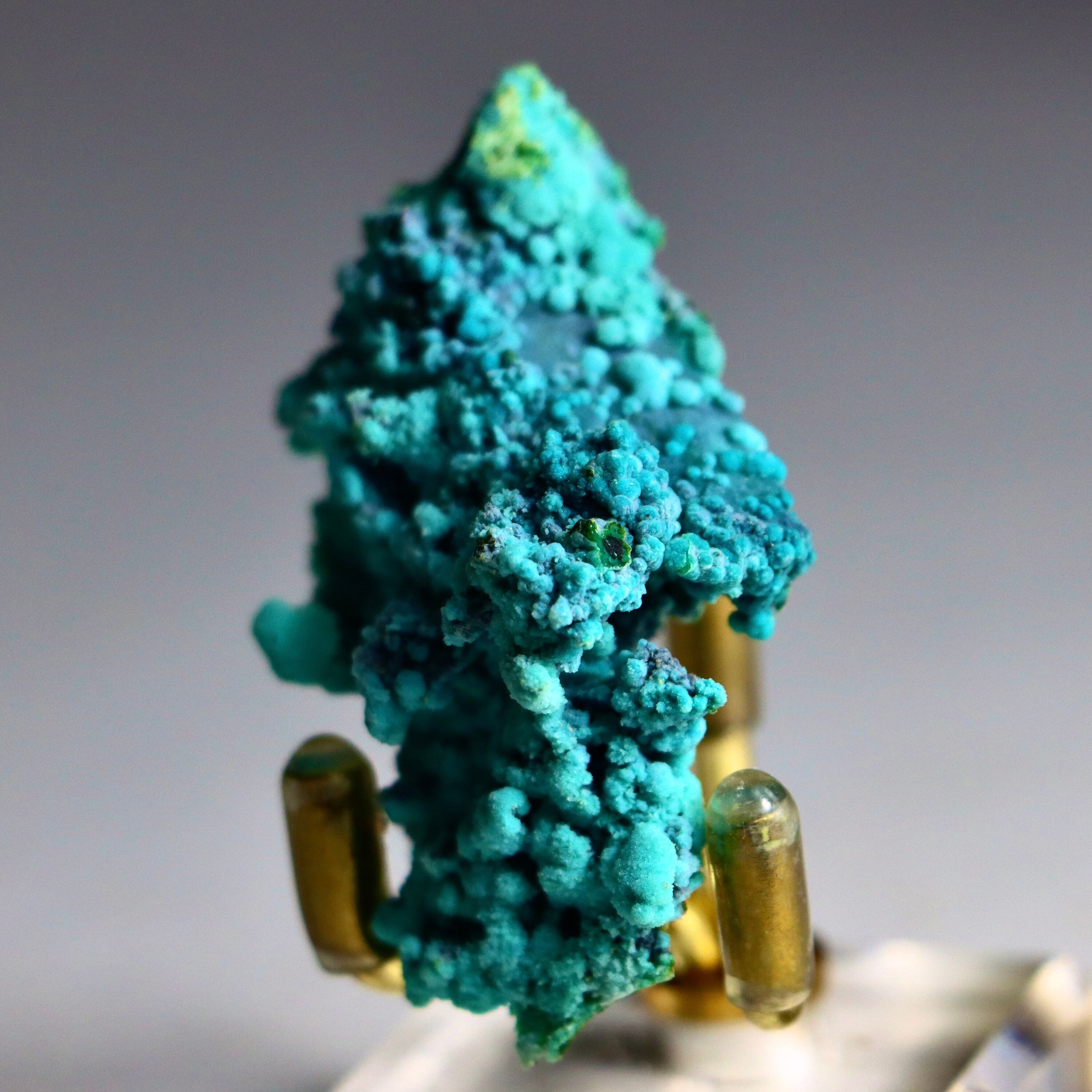 Chrysocolla on Quartz with Malachite