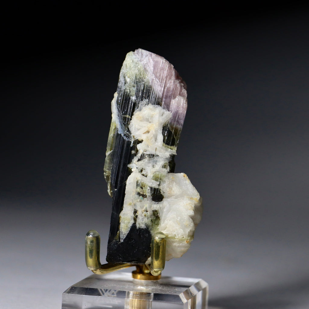 Bicolor Tourmaline with Feldspar | Natural Tourmaline Specimen