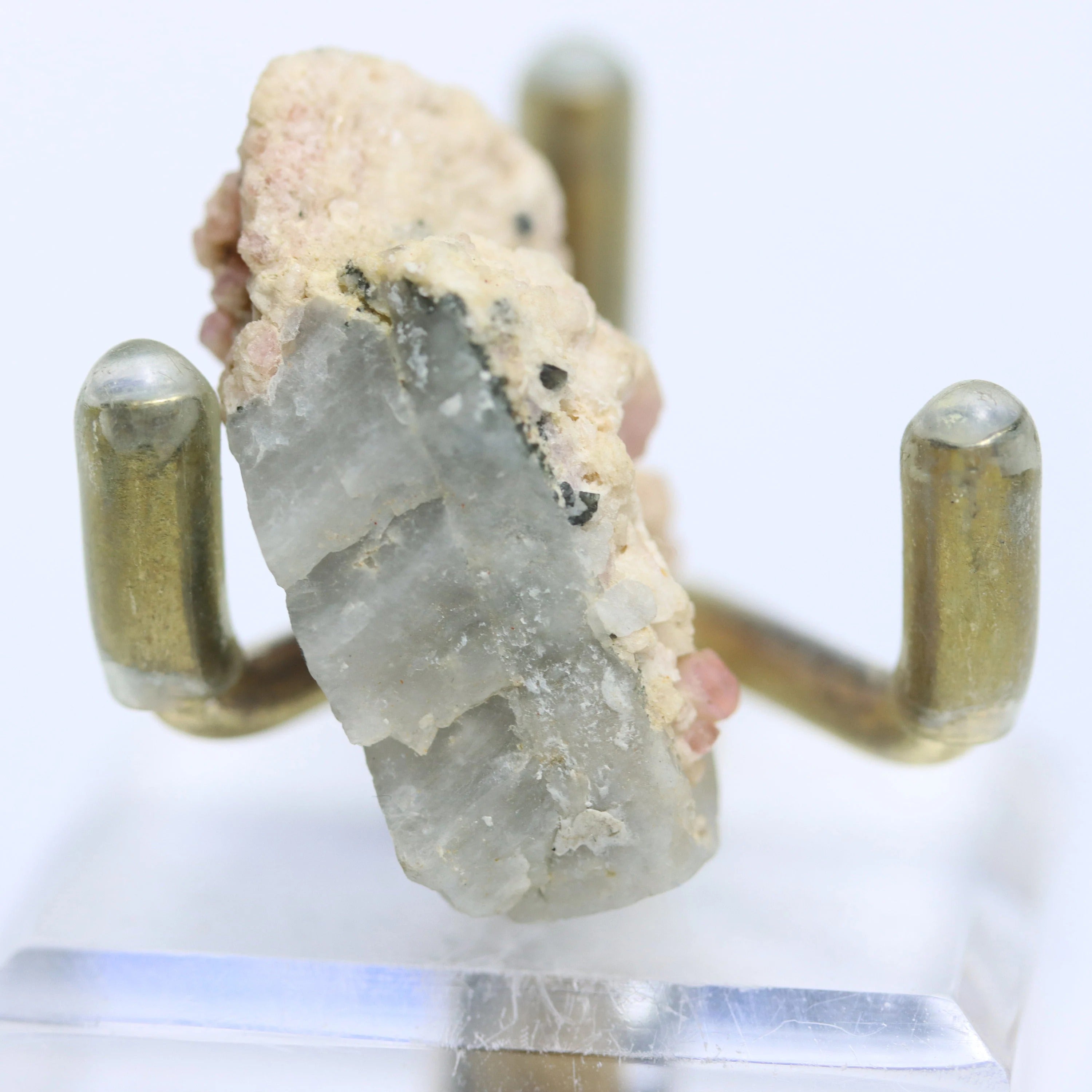Pezzottaite on Calcite | Rare Pink Beryl Mineral Specimen from Sakavalana Mine, Madagascar
