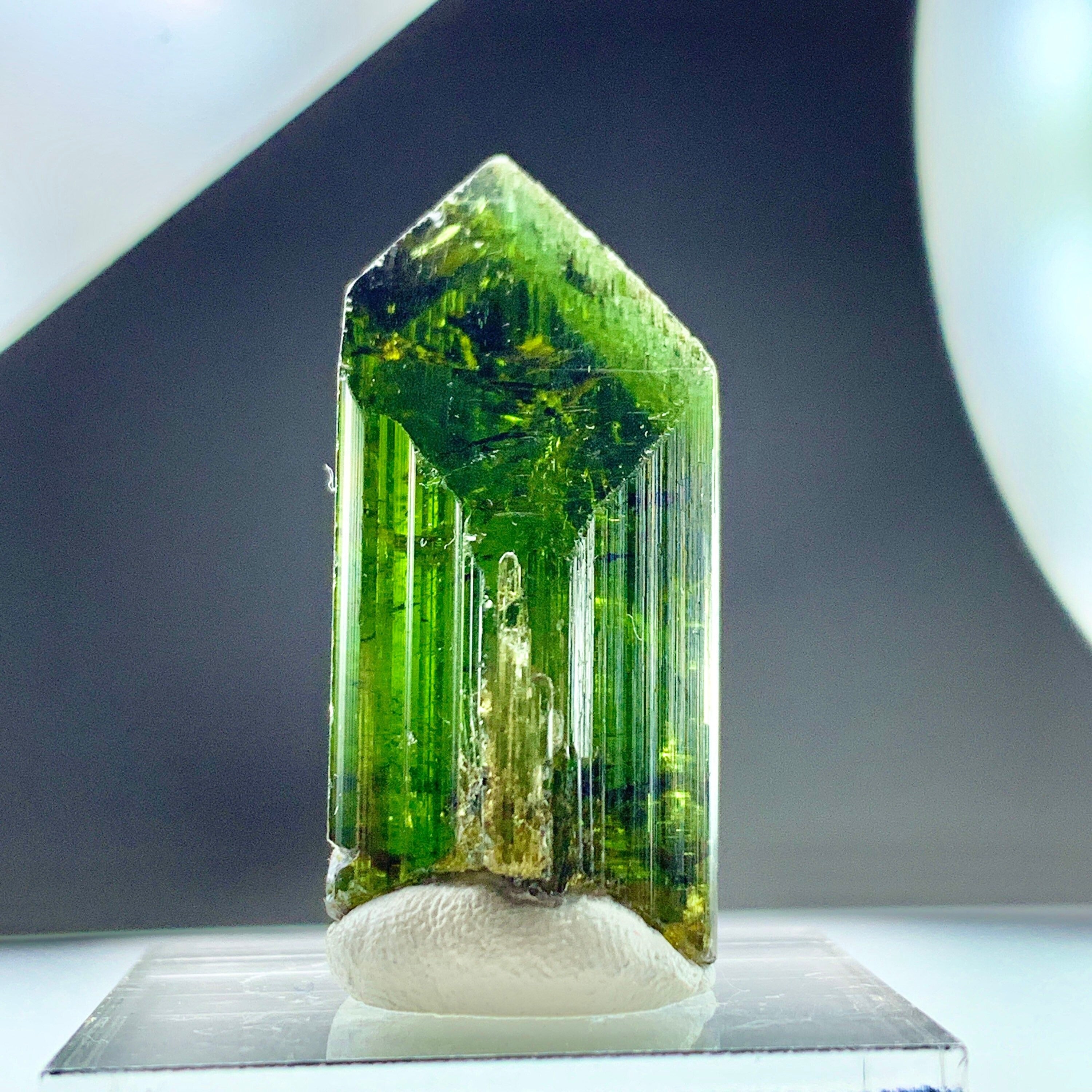 Electric Green Tourmaline Crystal | Natural Brazilian Tourmaline from Minas Gerais