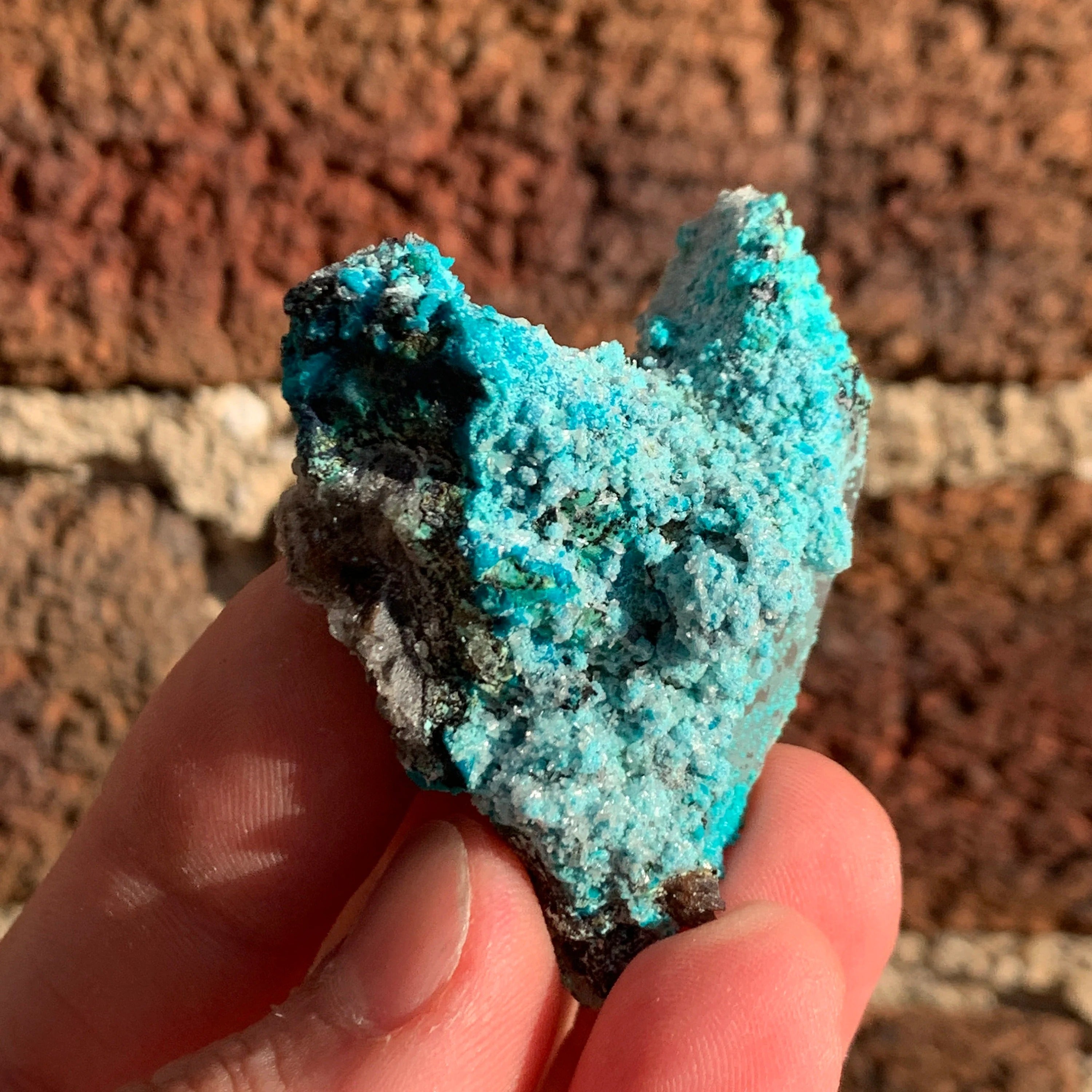 Chrysocolla on Quartz w/ Calcite