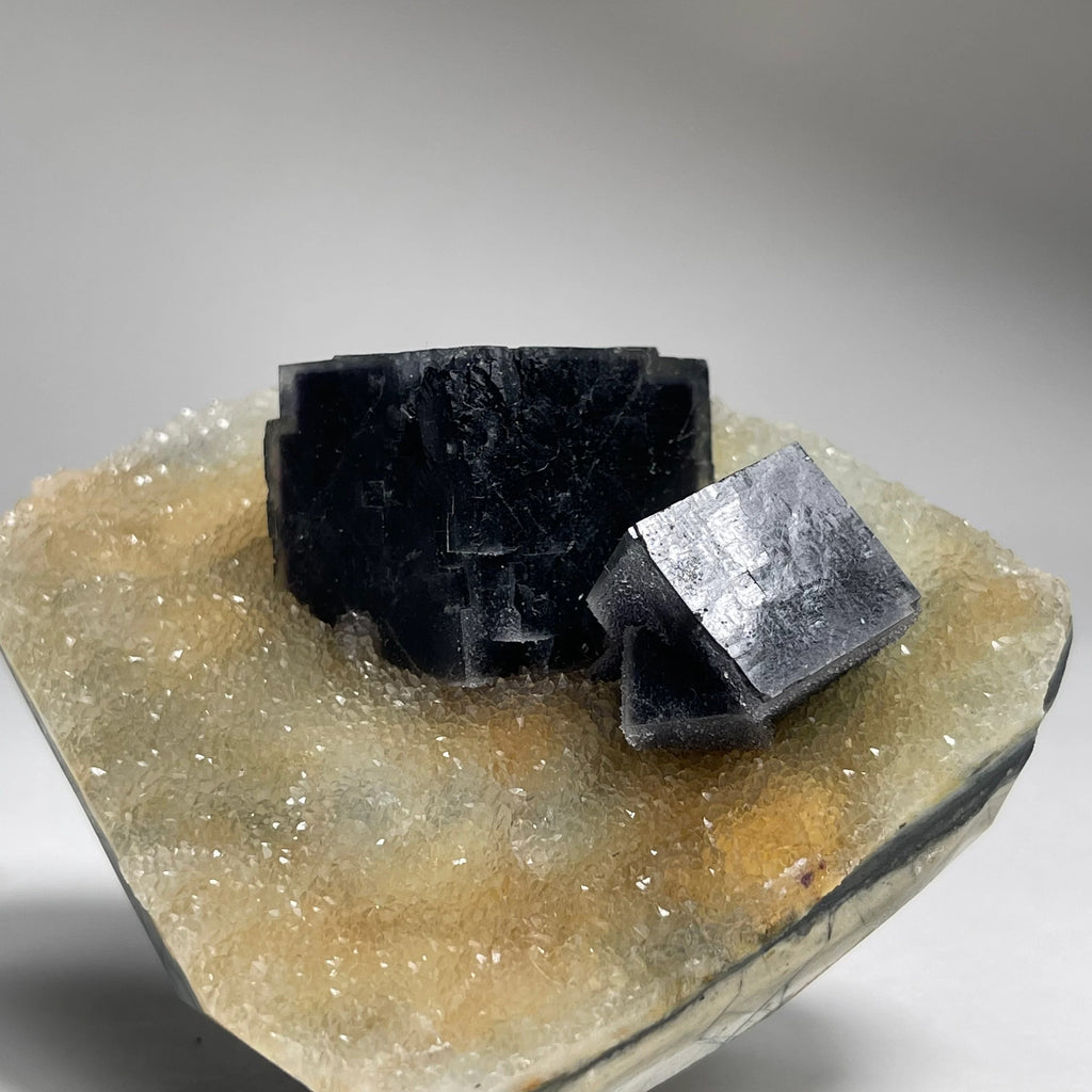 Fluorite with Druzy Quartz | Natural Fluorite Specimen from China