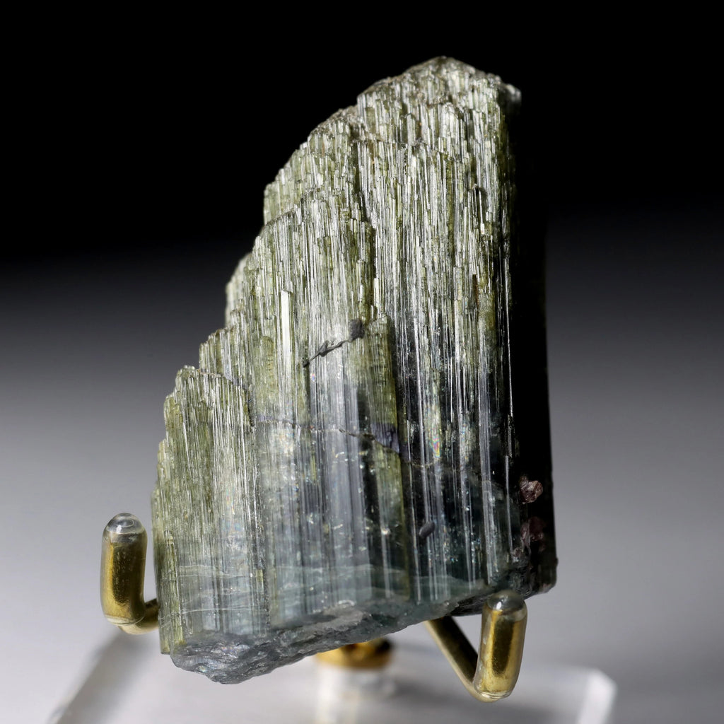 Green Cat’s Eye Tourmaline with Lepidolite | Natural Tourmaline Specimen