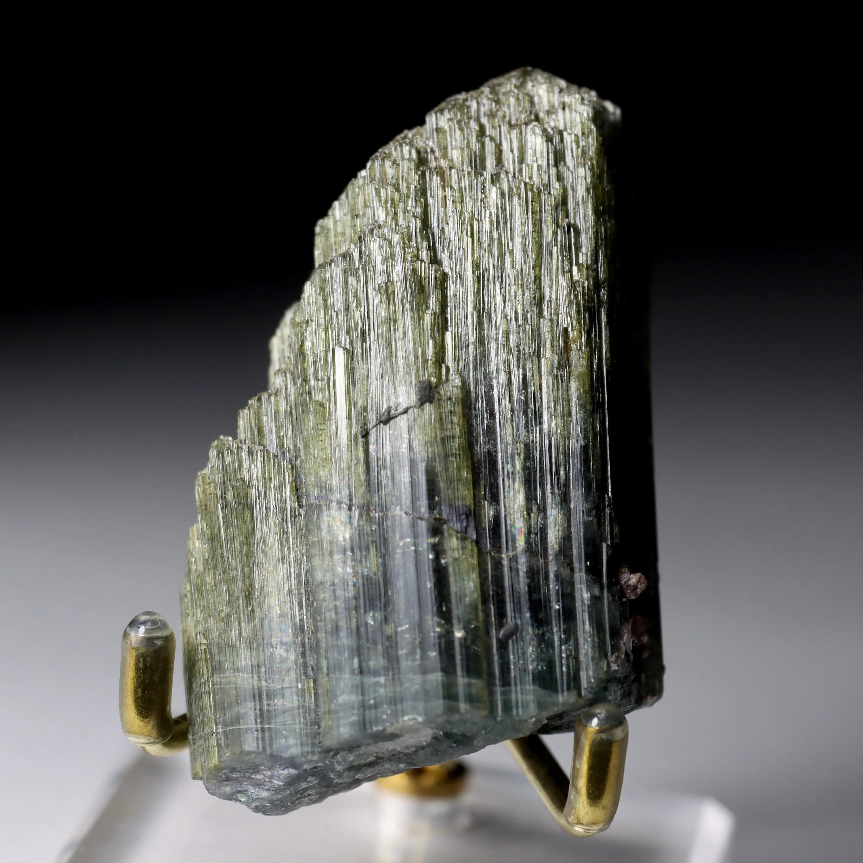 Green Cat’s Eye Tourmaline with Lepidolite | Natural Tourmaline Specimen